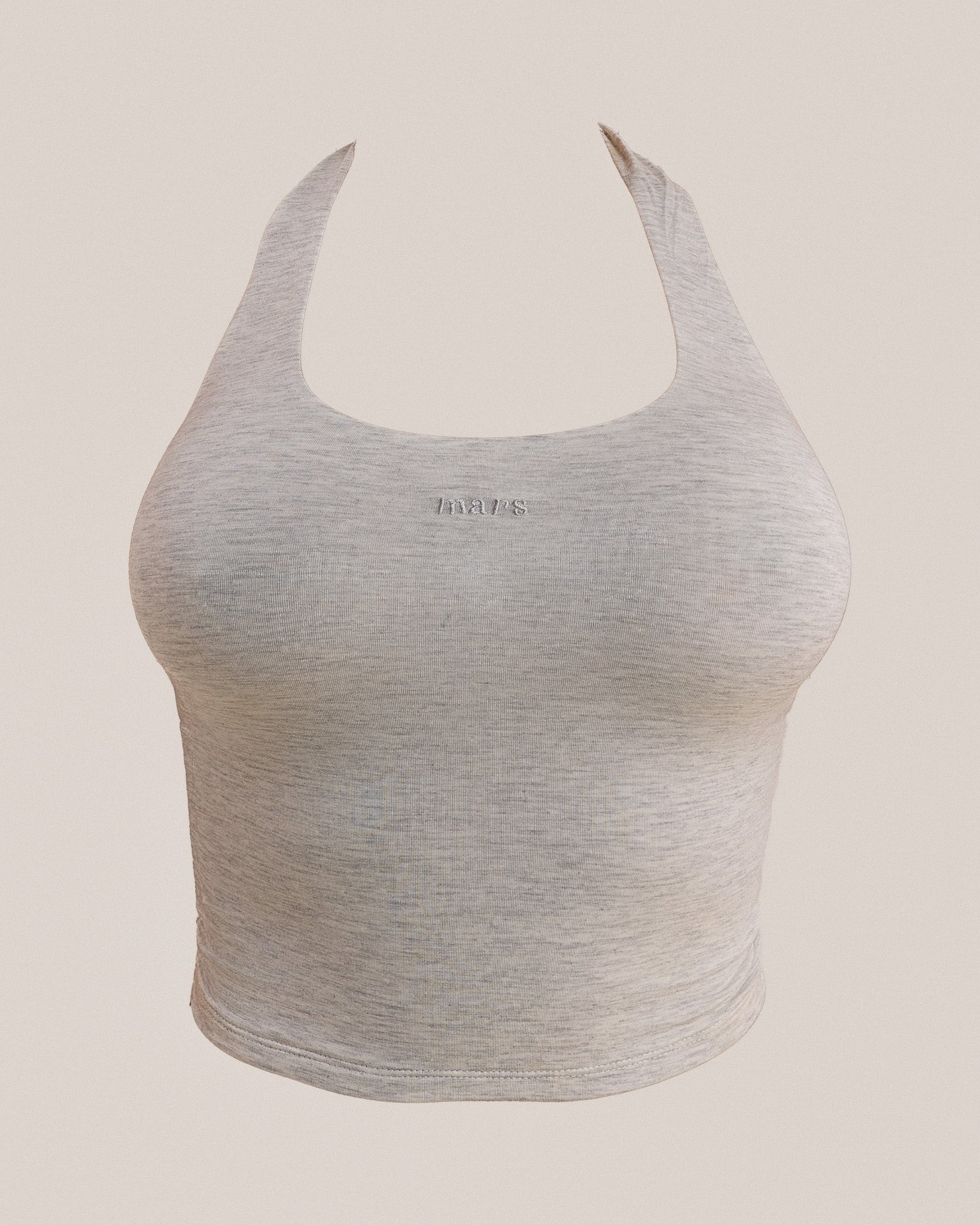 The Halter Vest in Grey Marl - Image 6