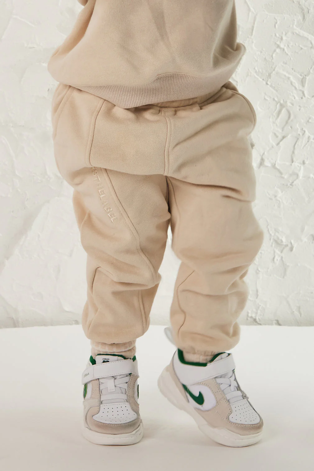 The Kids Essentials Sweater in Stone - Image 5