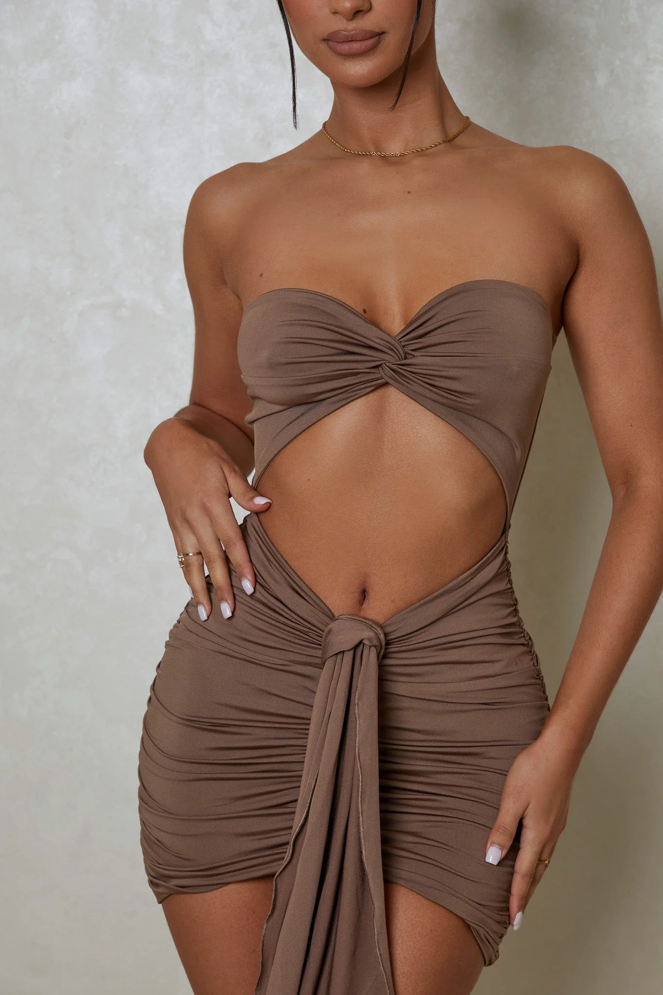 The Knot Bandeau Mini in Mocha - Image 10