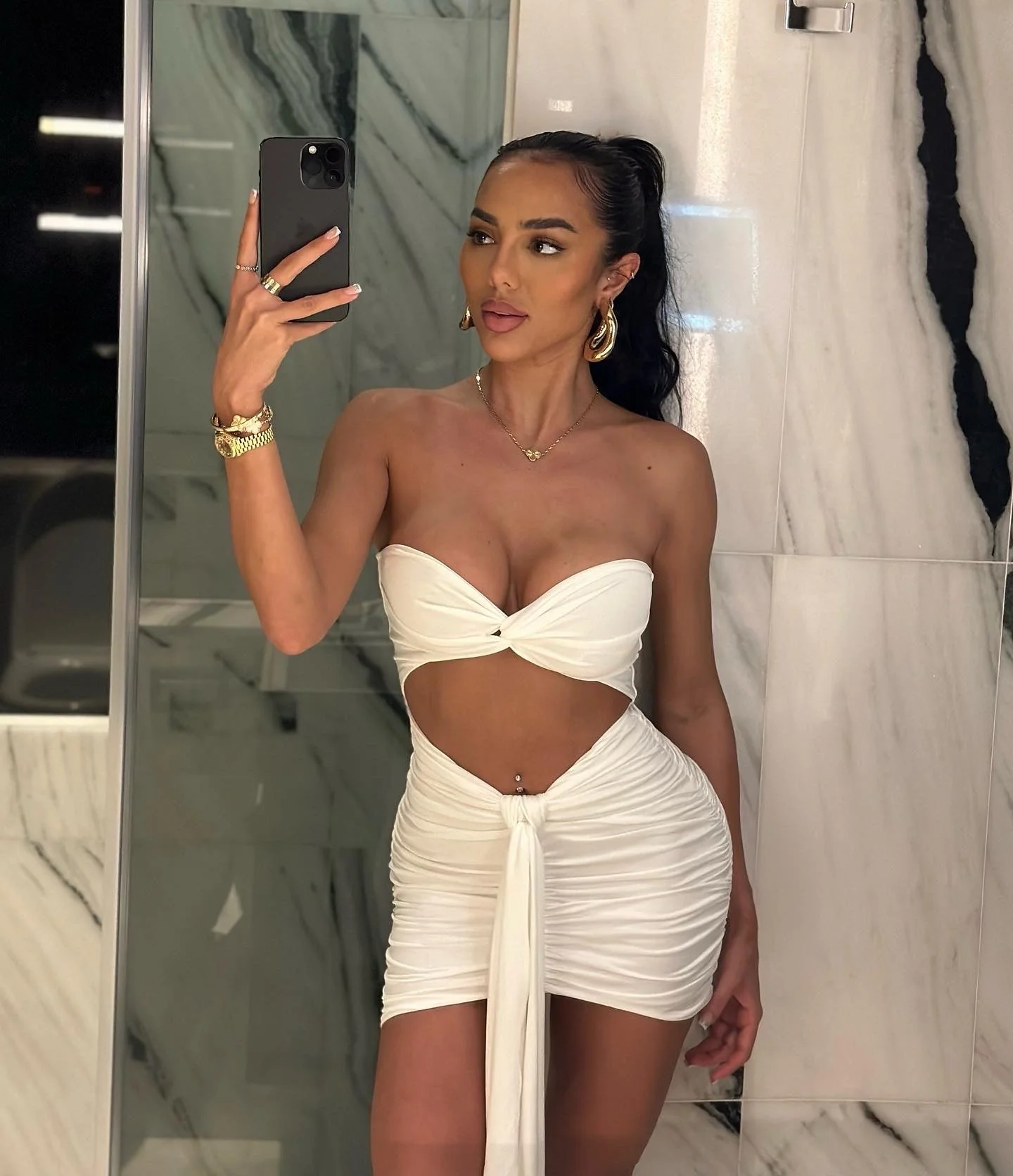 The Knot Bandeau Mini in White - Image 6