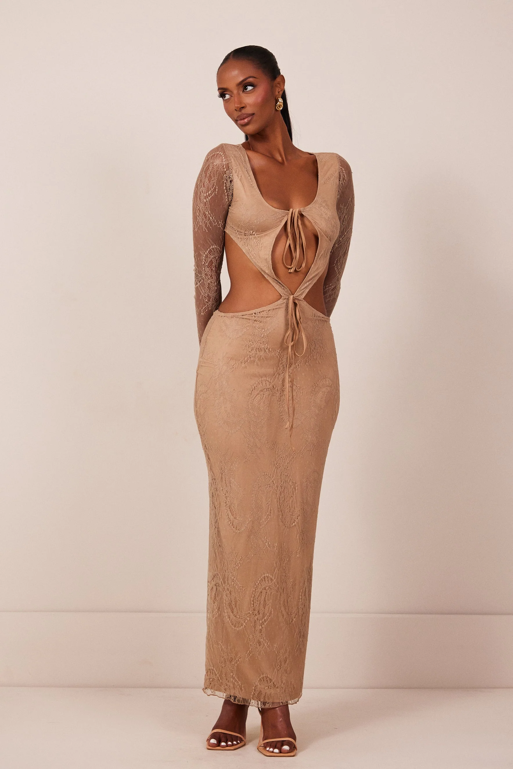 The Carmen Maxi in Camel Brown