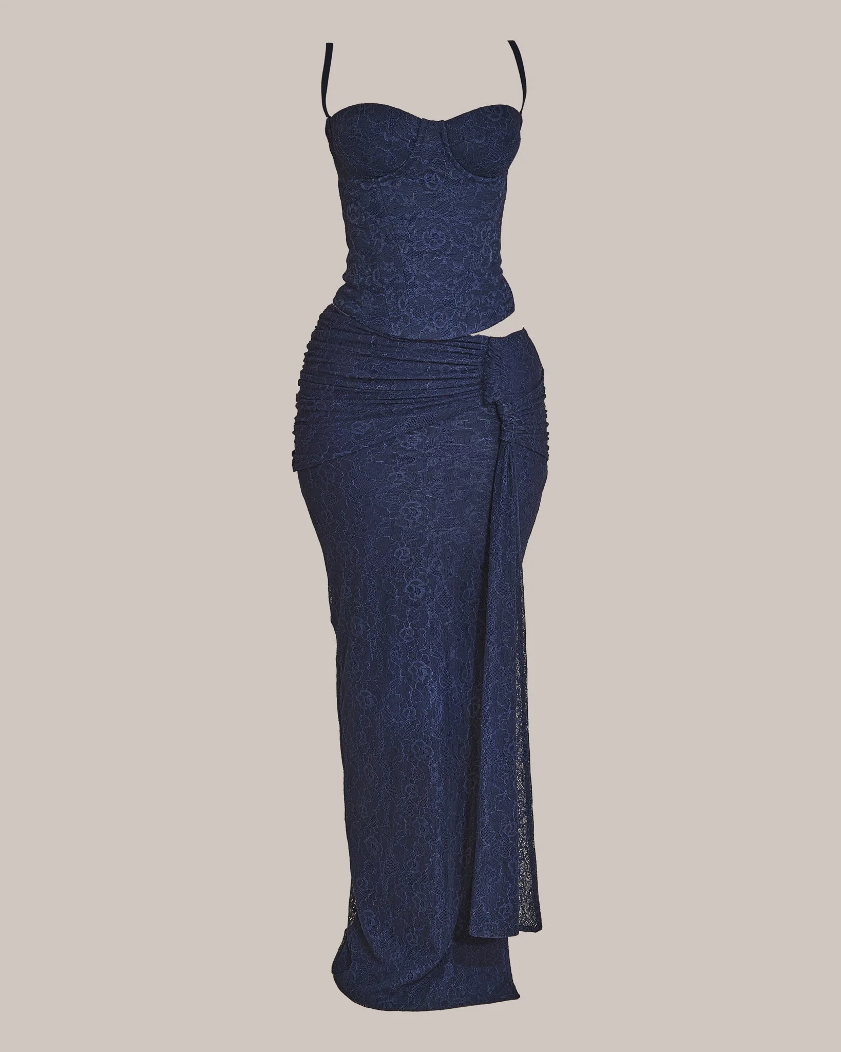 The Lexi Maxi Skirt in Navy Blue - Image 7