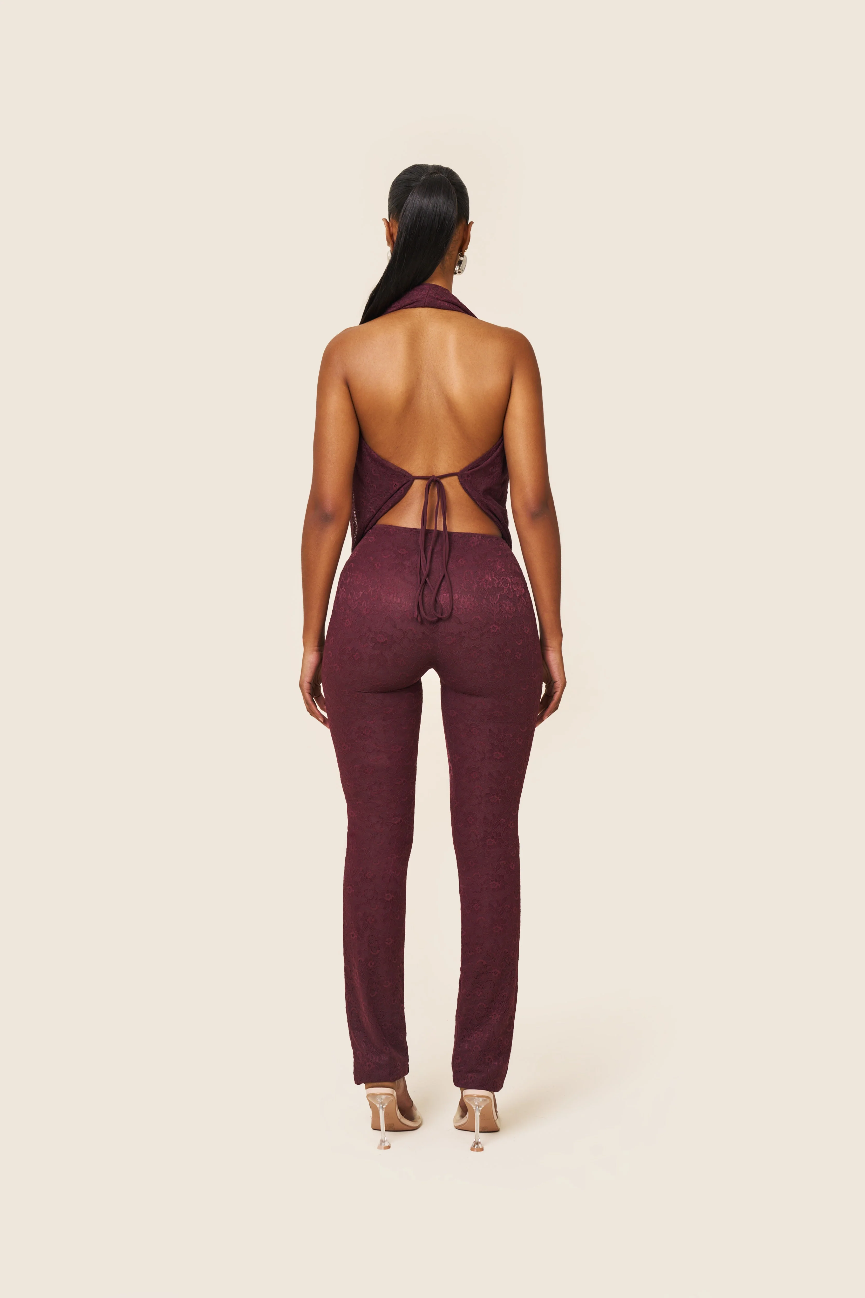 The Leia Top in Plum Lace - Image 9