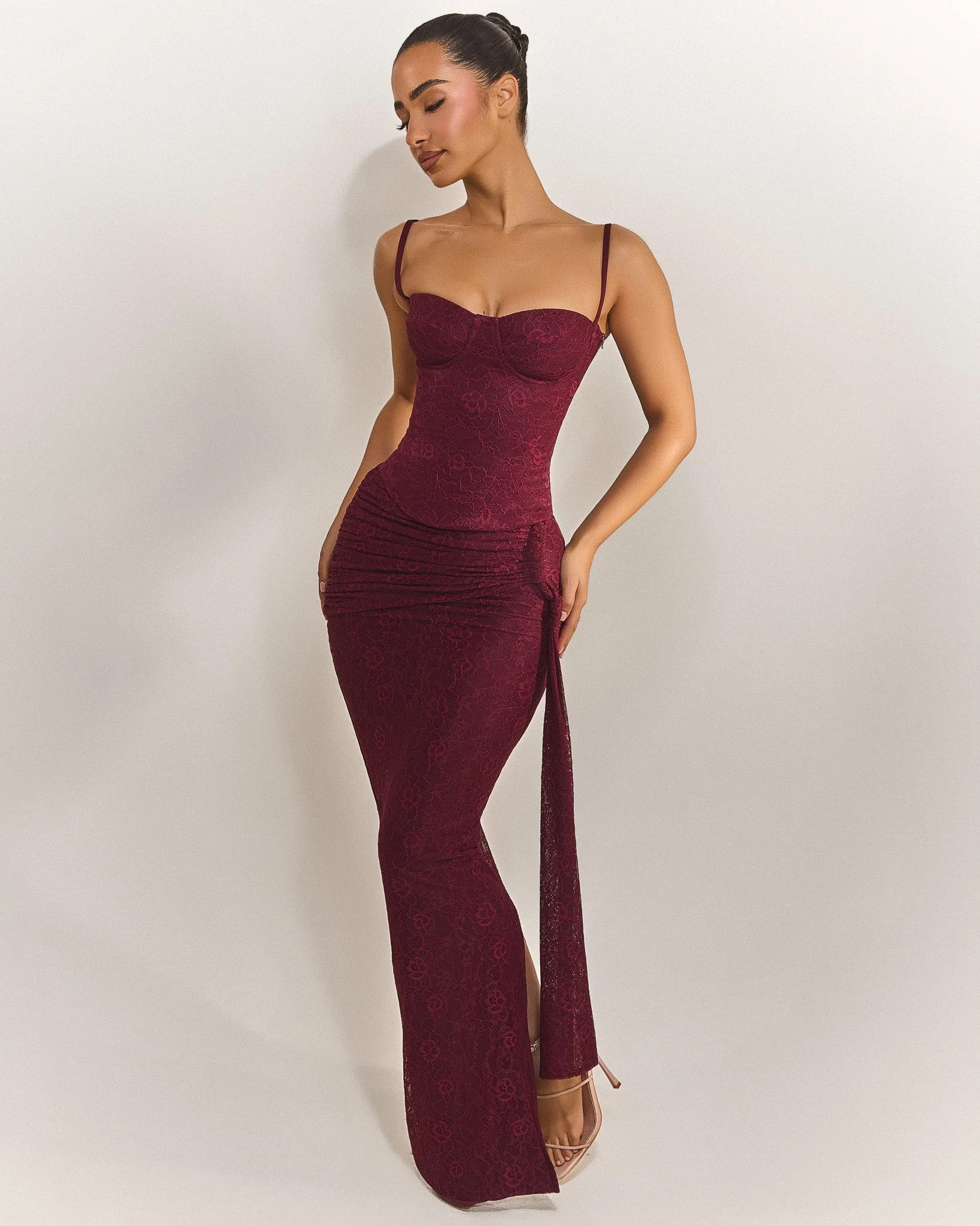 The Lexi Maxi Skirt in Plum