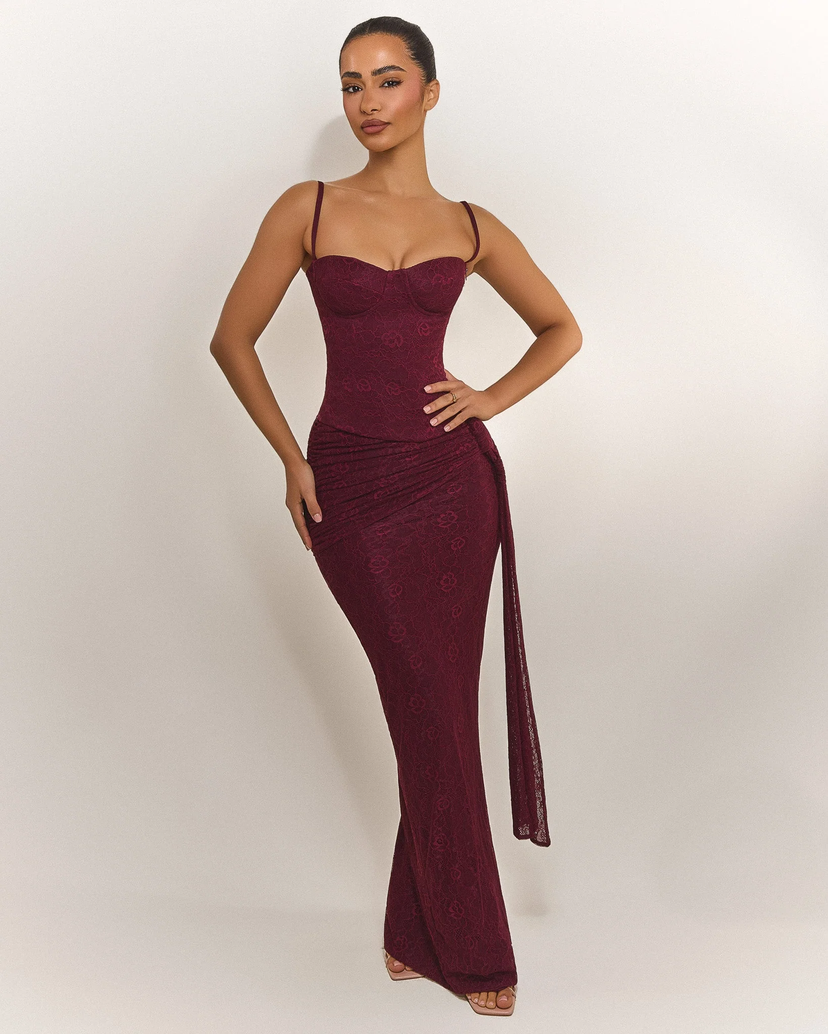 The Lexi Maxi Skirt in Plum - Image 5