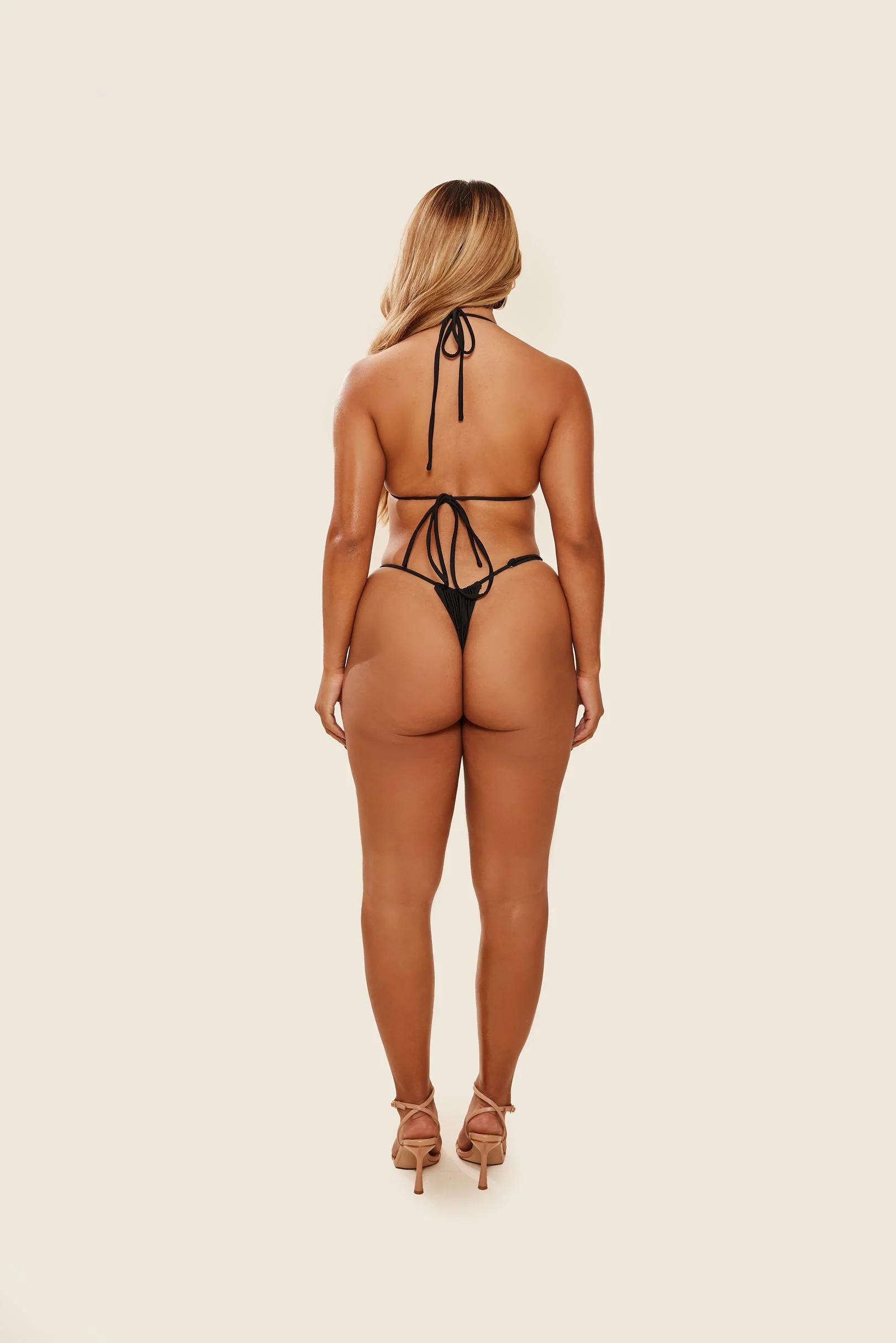The Mars Detail String Bikini in Black - Image 14