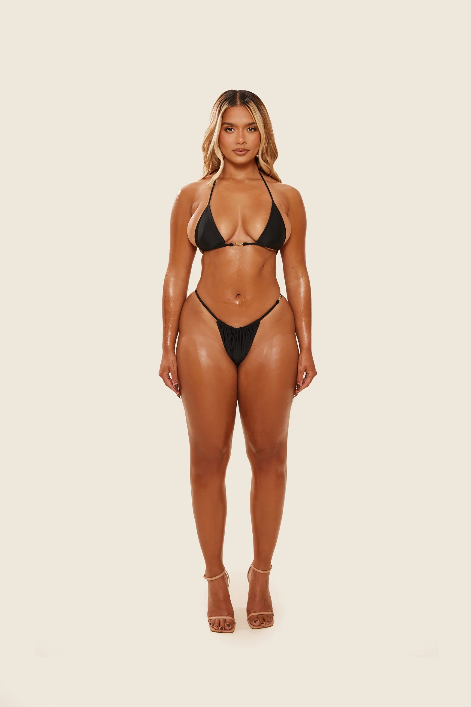 The Mars Detail String Bikini in Black - Image 9