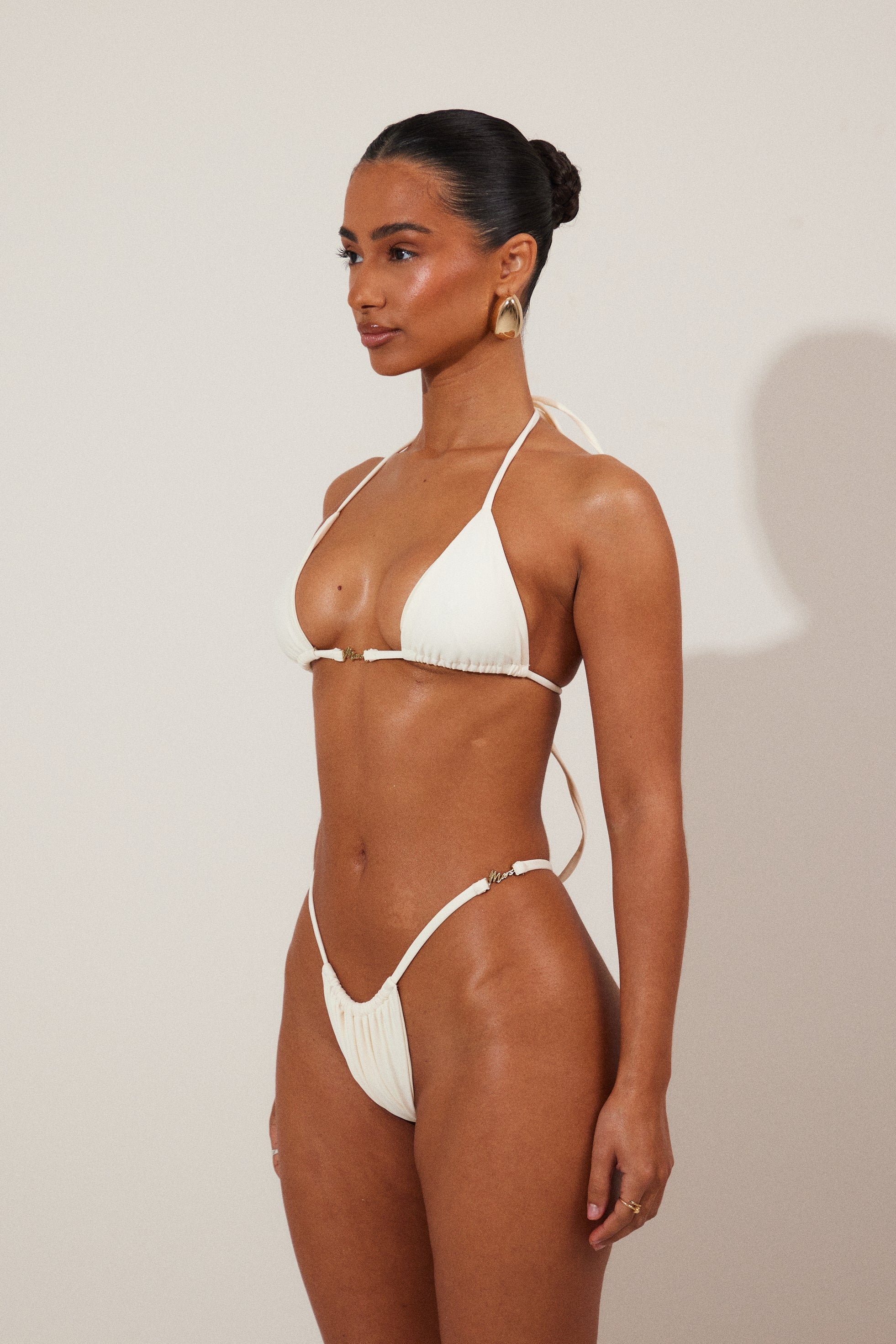 The Mars Detail String Bikini in Cream - Image 16