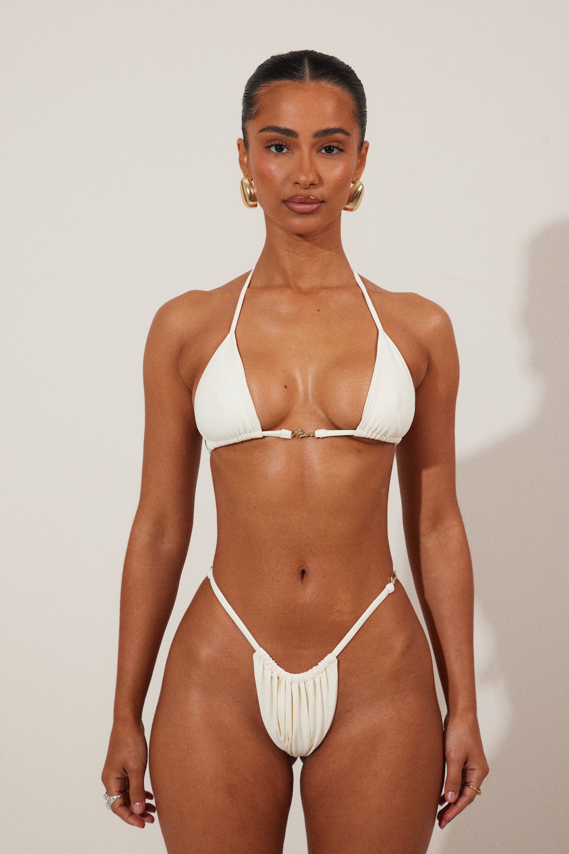 The Mars Detail String Bikini in Cream - Image 18