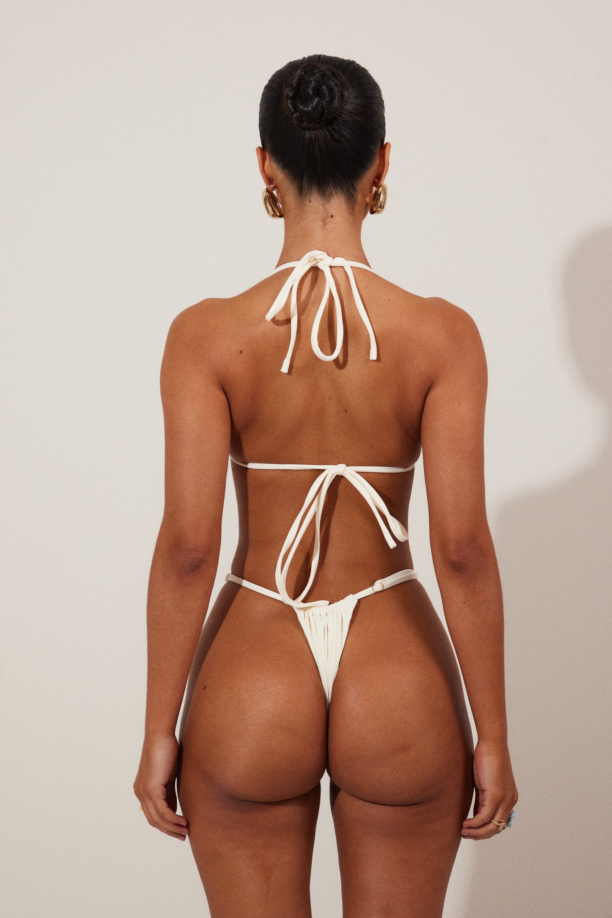 The Mars Detail String Bikini in Cream - Image 19