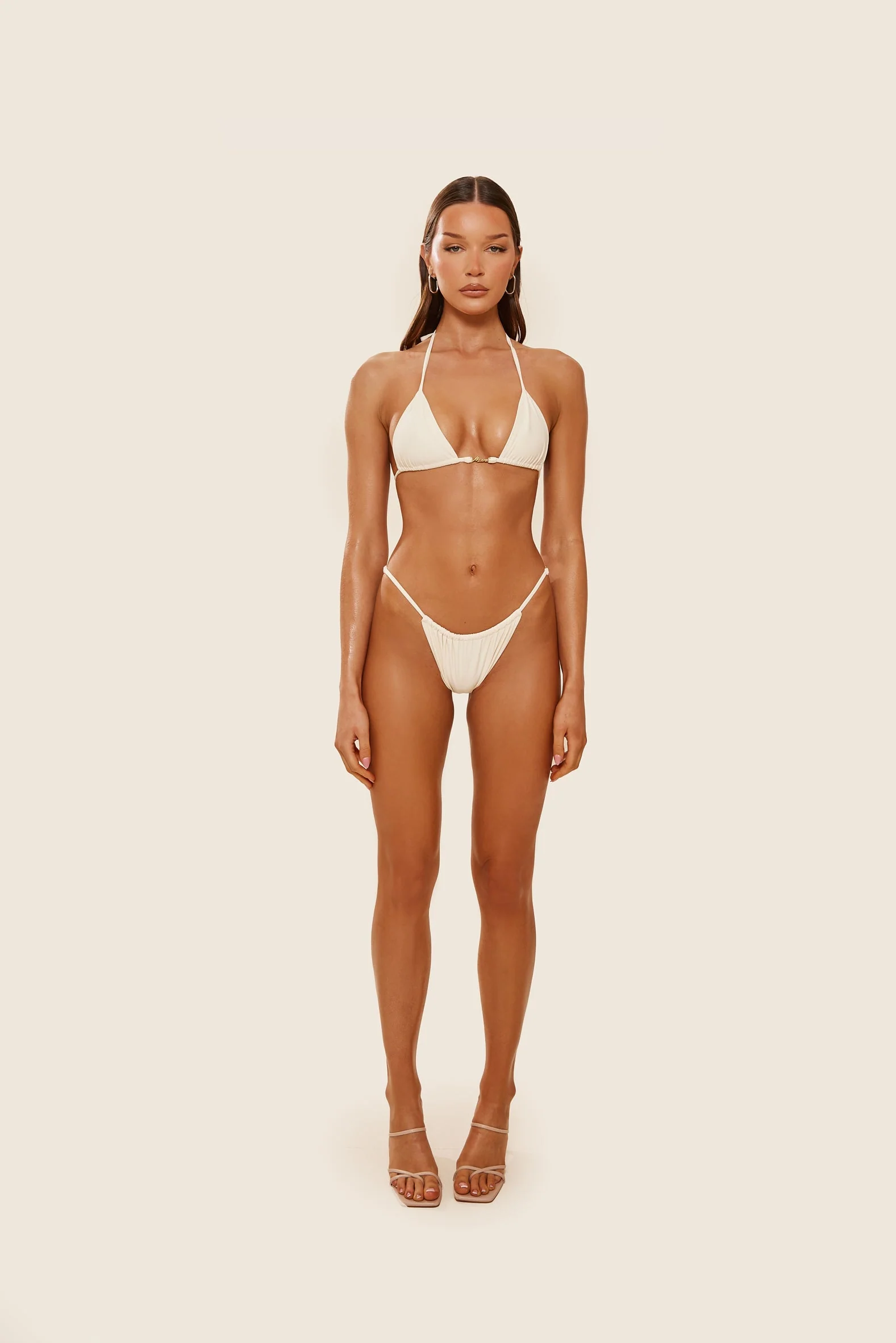 The Mars Detail String Bikini in Cream - Image 5