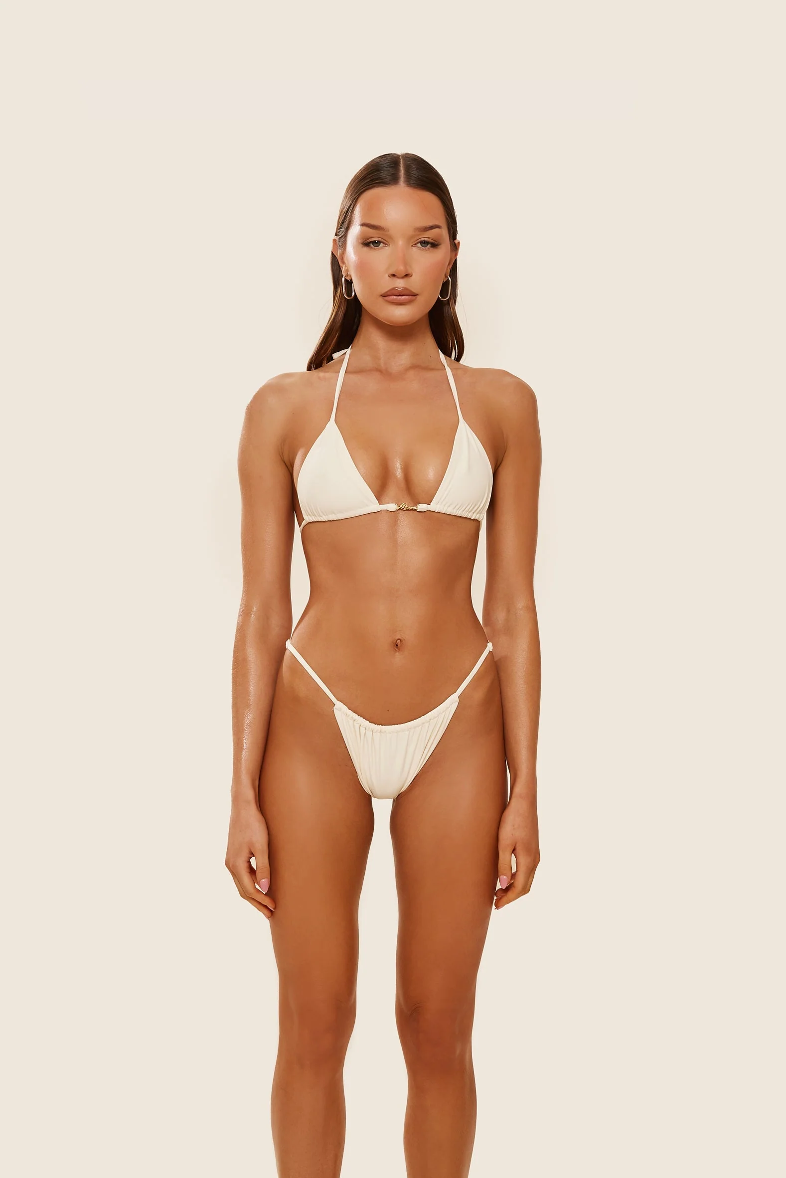 The Mars Detail String Bikini in Cream - Image 8
