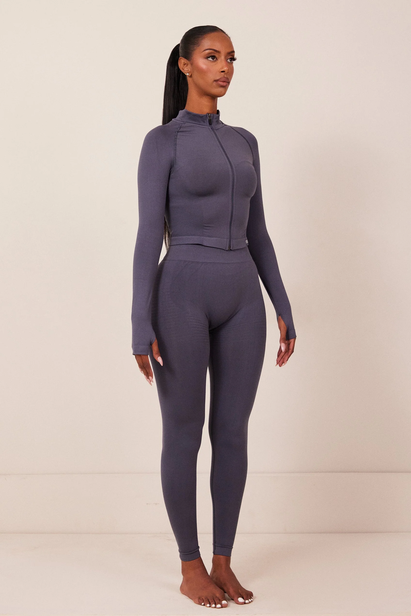 The Mars seamless Zip jacket navy - Image 4