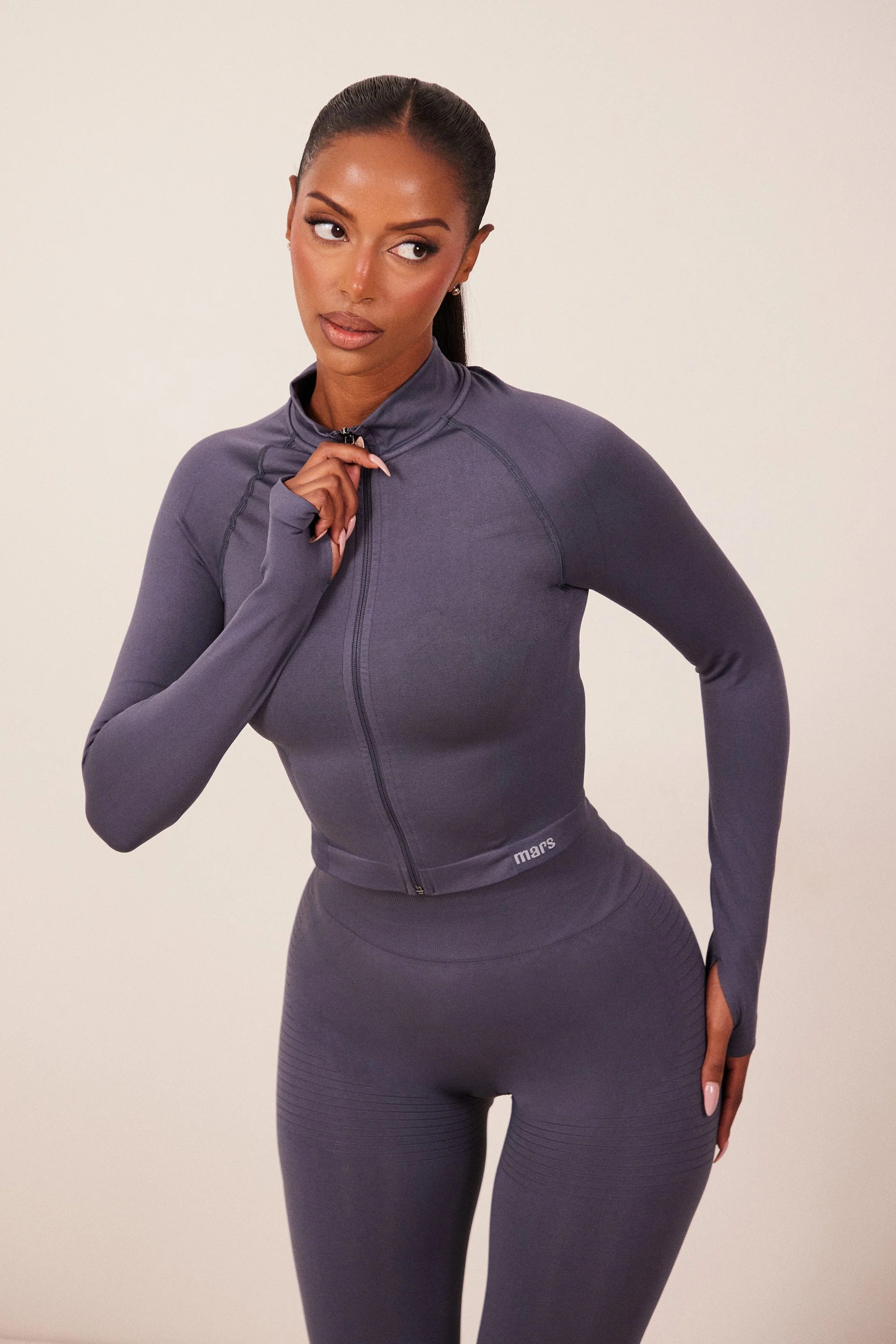 The Mars seamless Zip jacket navy - Image 7