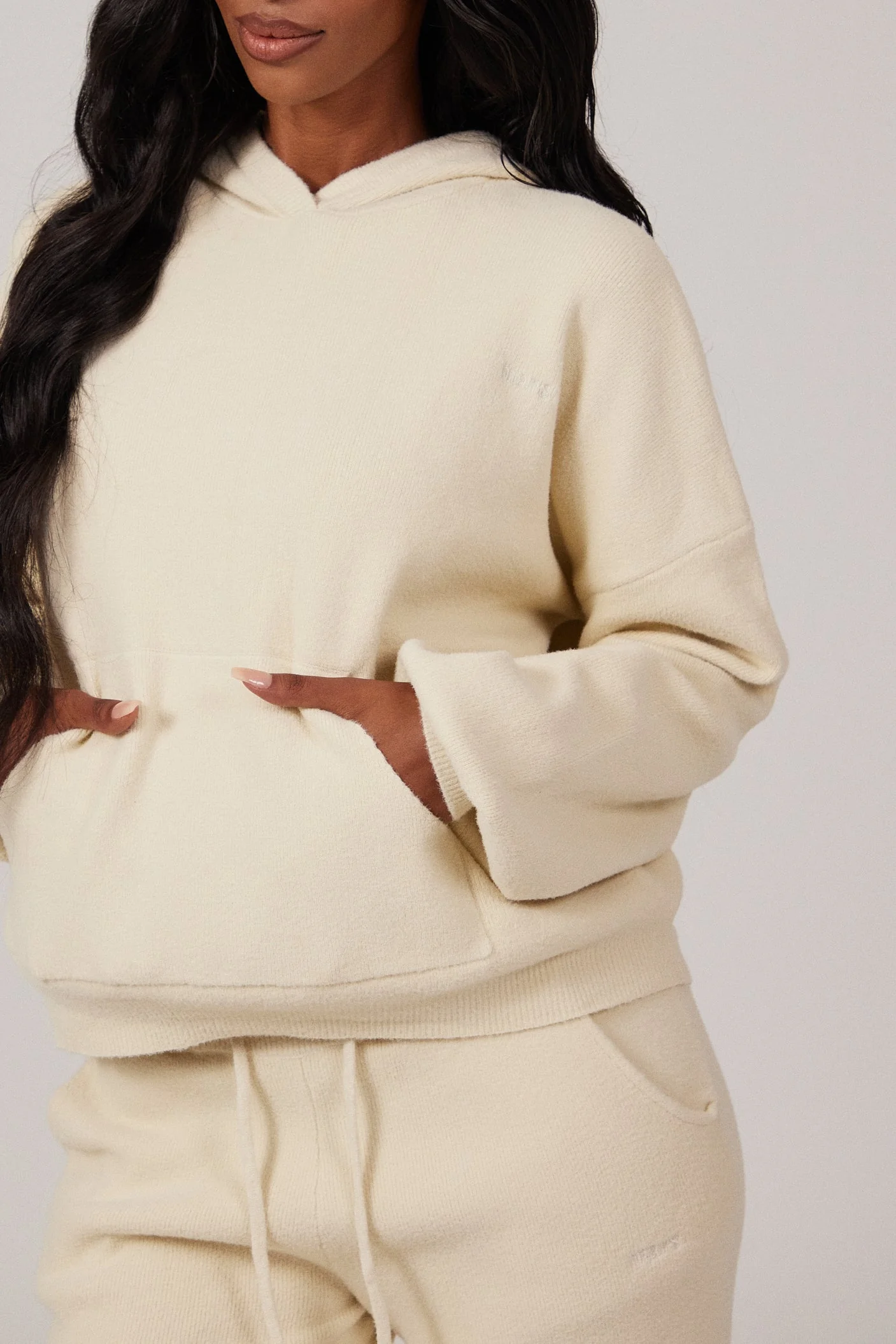 The Mars Soft Knit Hoodie in Cream - Image 8