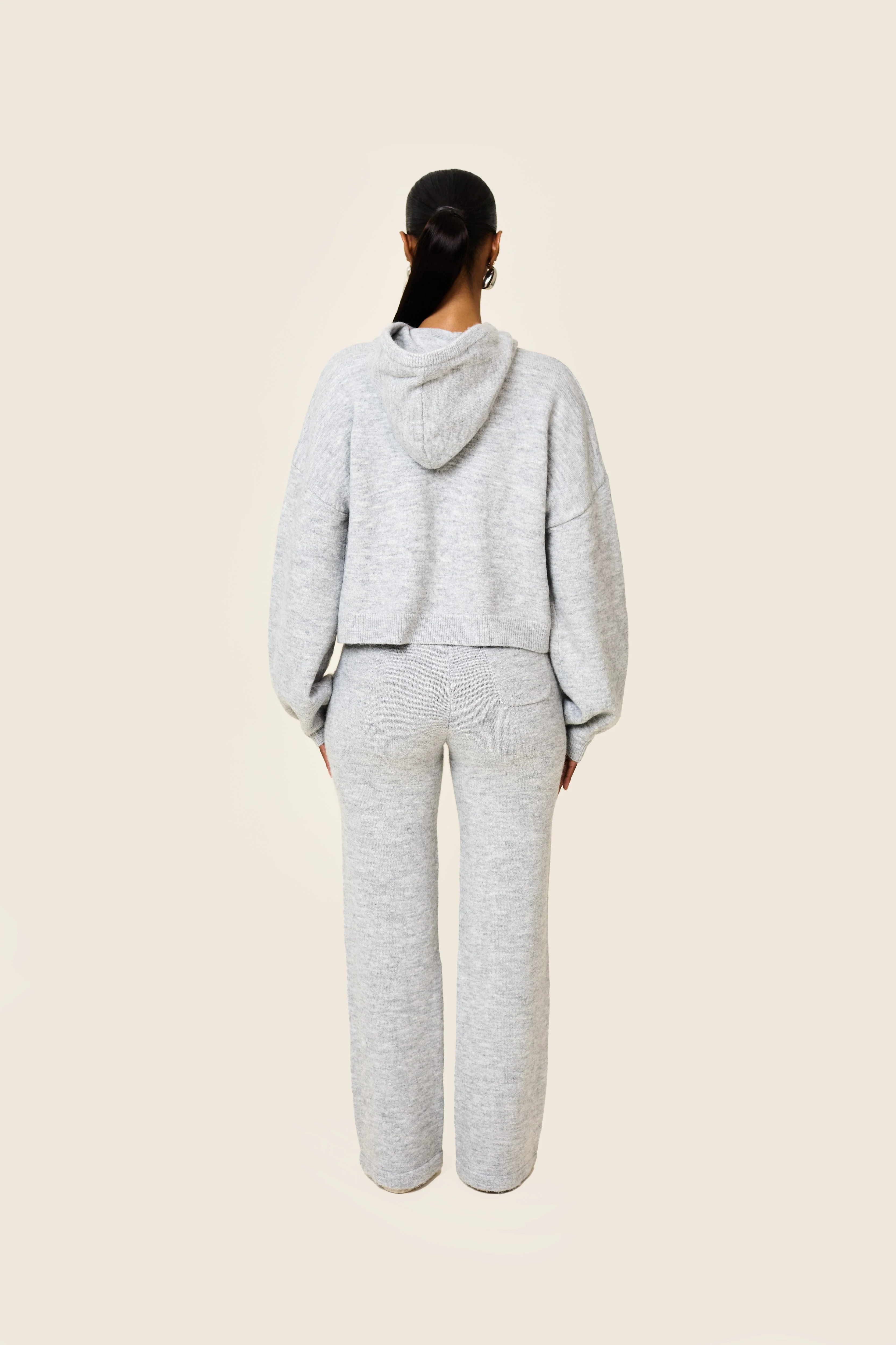 The Mars Soft Knit Hoodie in Grey - Image 7