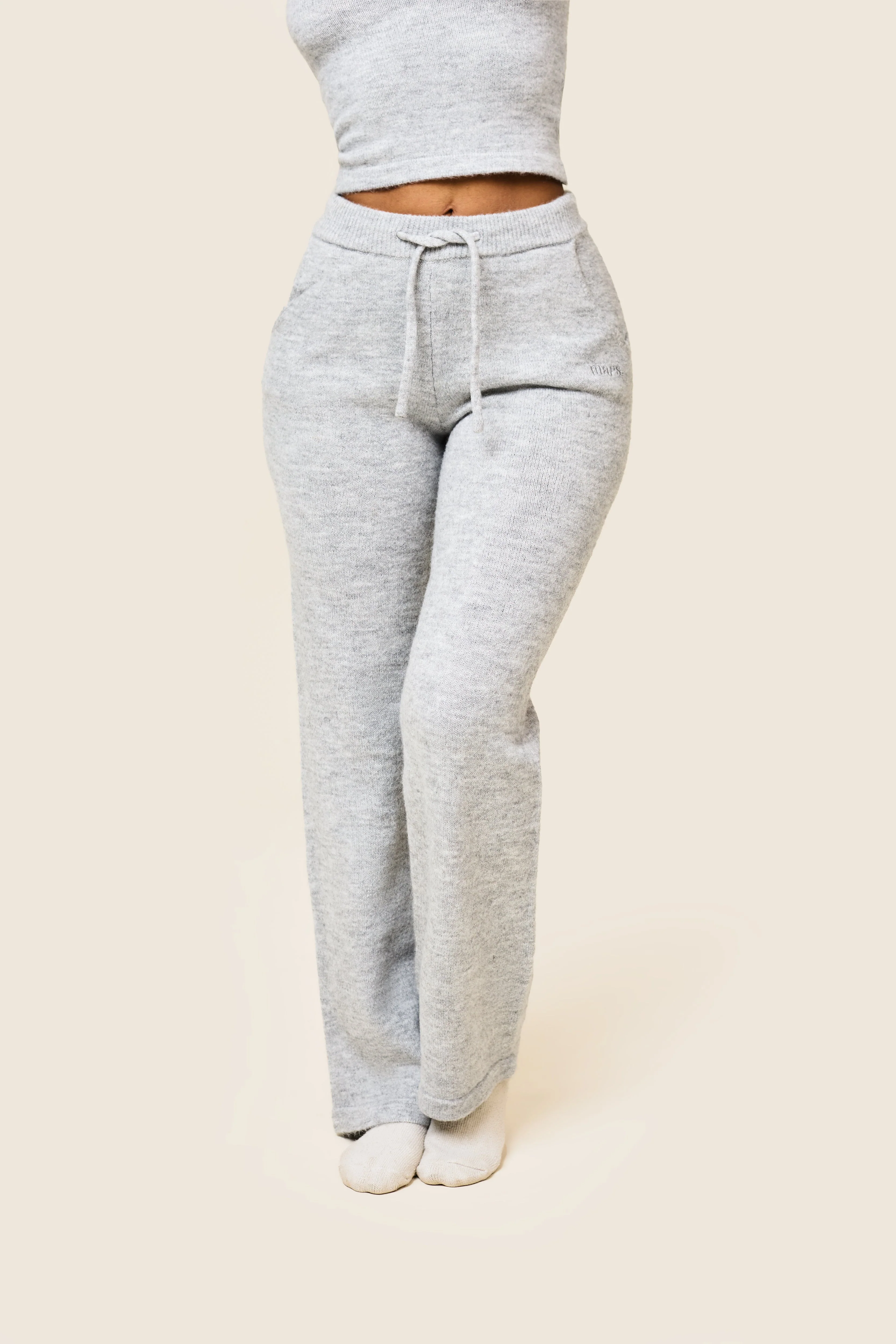 The Mars Soft Knit Straight Leg Joggers in Grey - Image 6