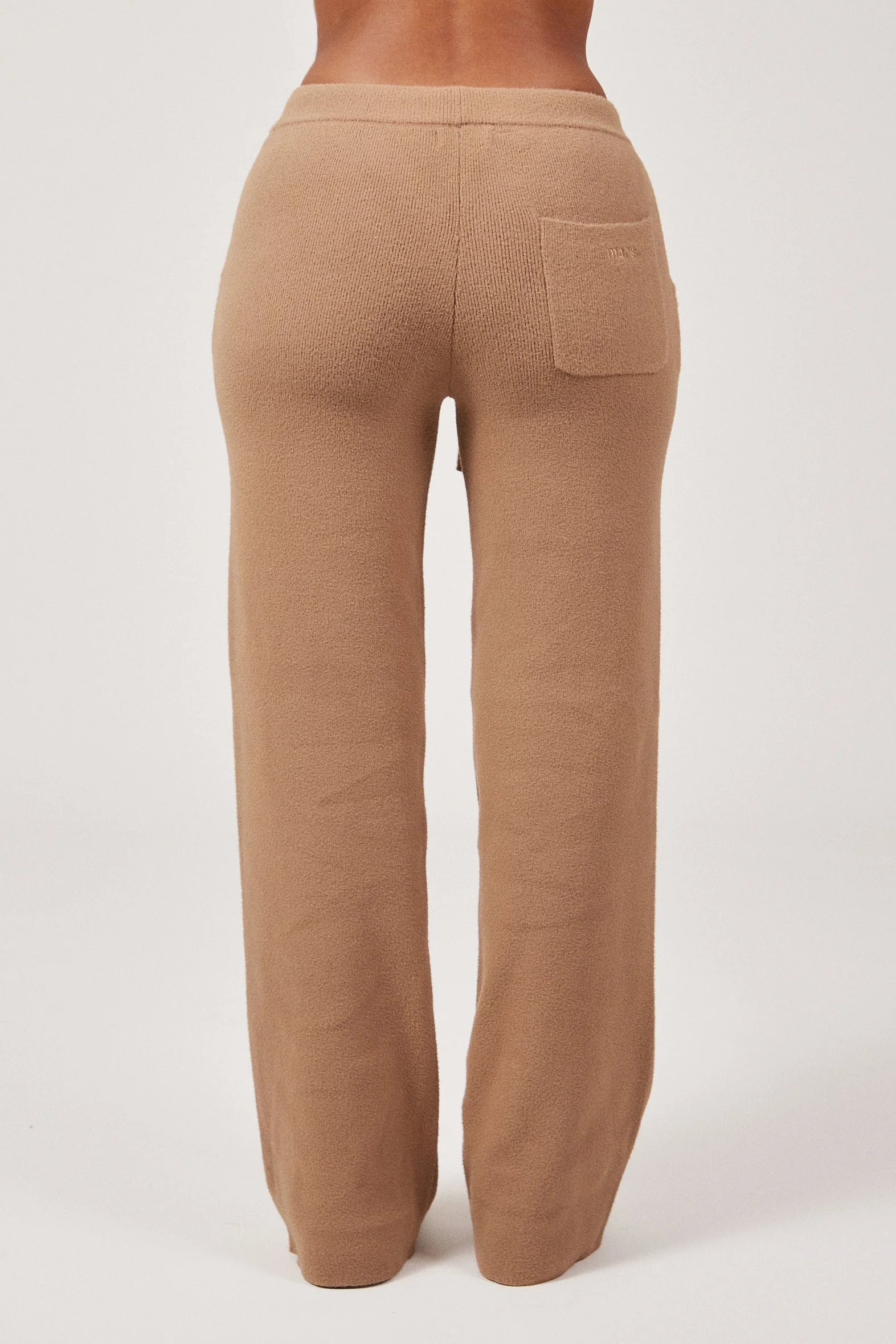 The Mars Soft Knit Straight Leg Joggers in Mocha - Image 8
