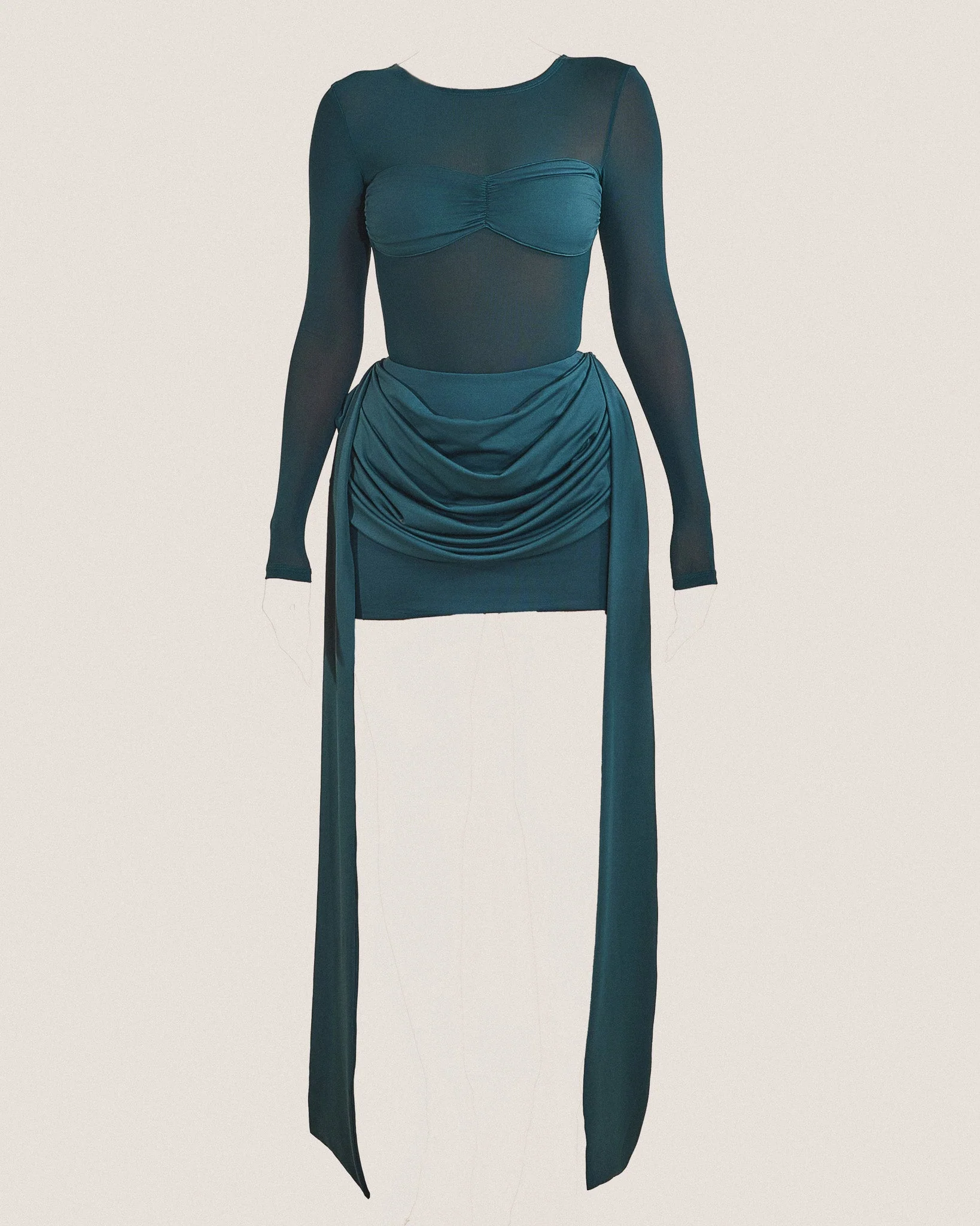 The Yara Bodysuit in Teal - Image 16