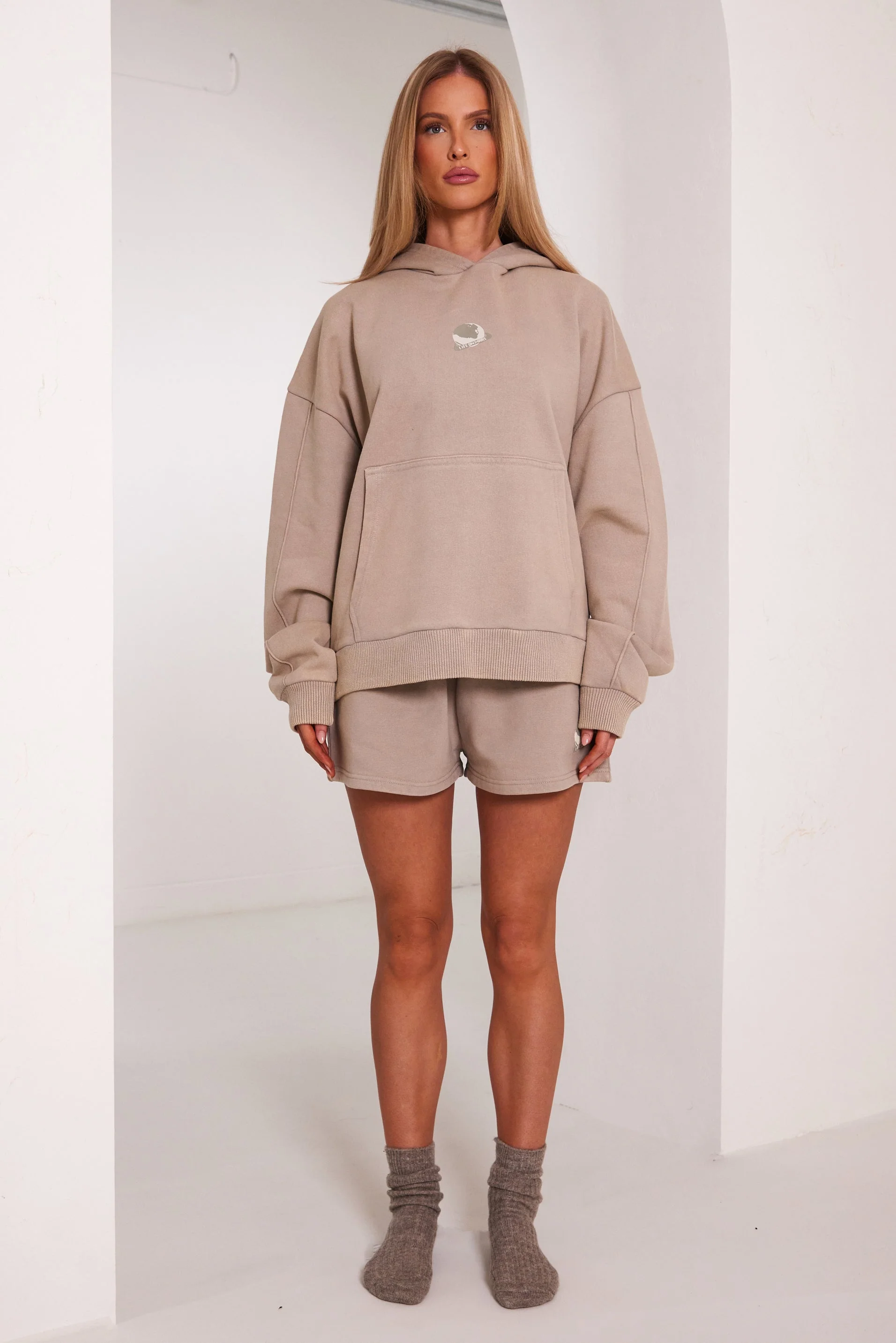 Planet Mars Hoodie in Stone - Image 2