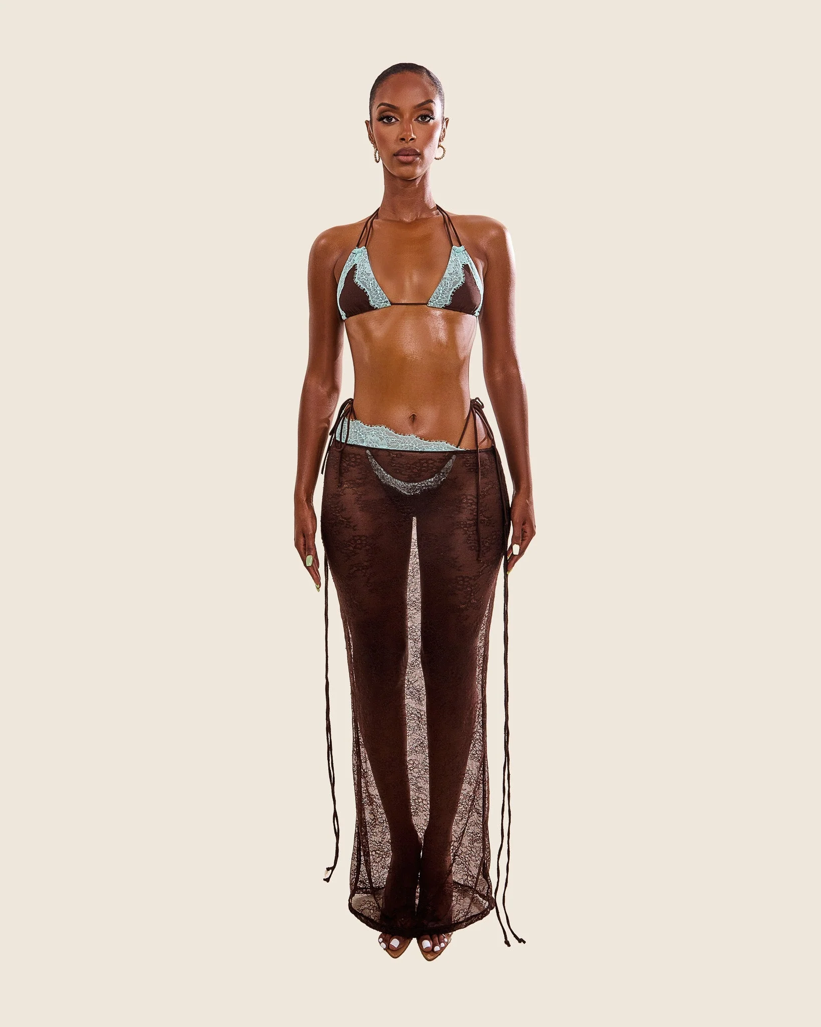 The Ray Maxi Cover Up in Brown
