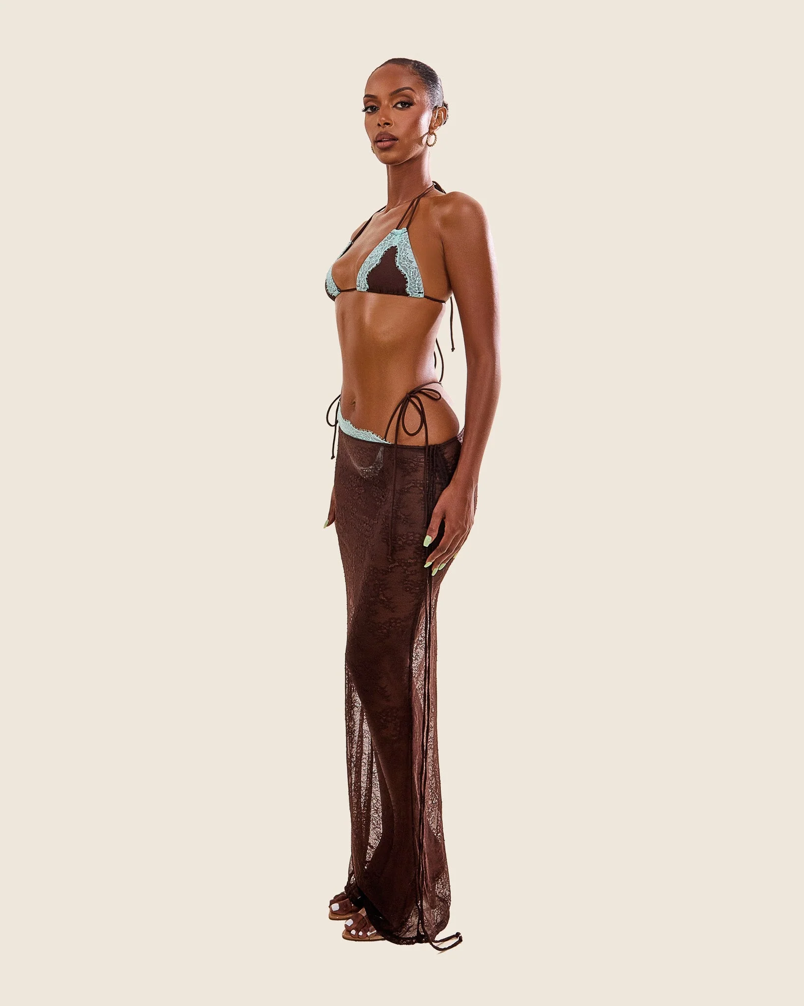 The Ray Maxi Cover Up in Brown - Image 2