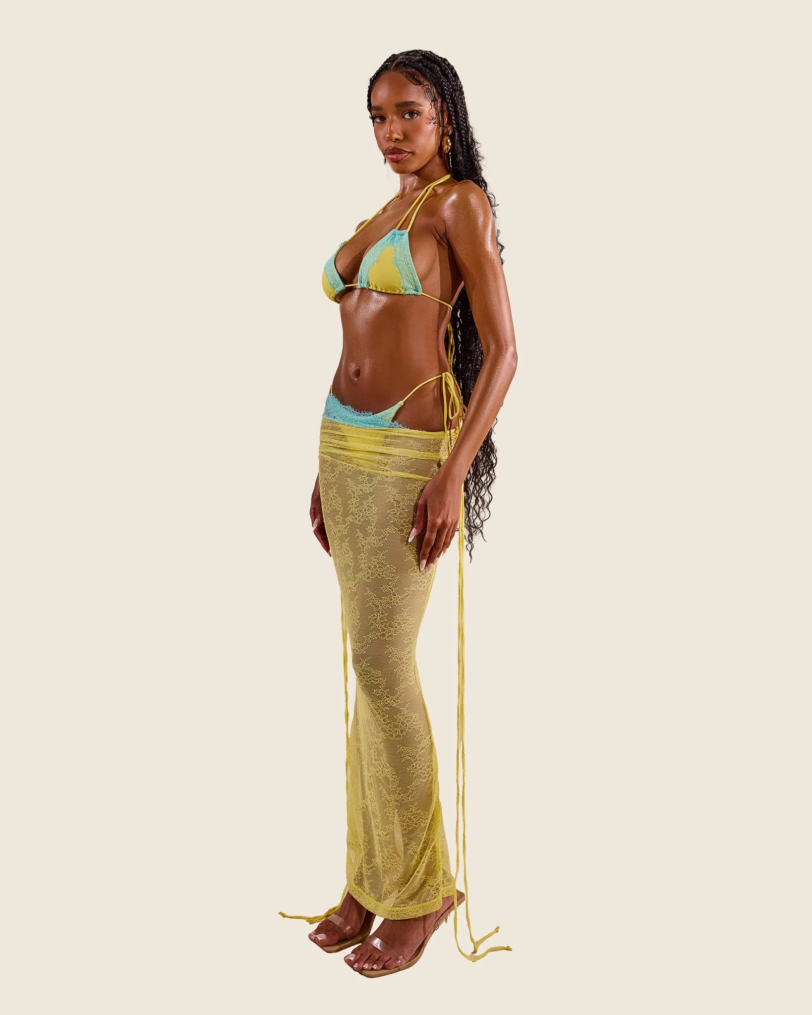 The Ray Maxi Cover Up in Yellow - Image 2