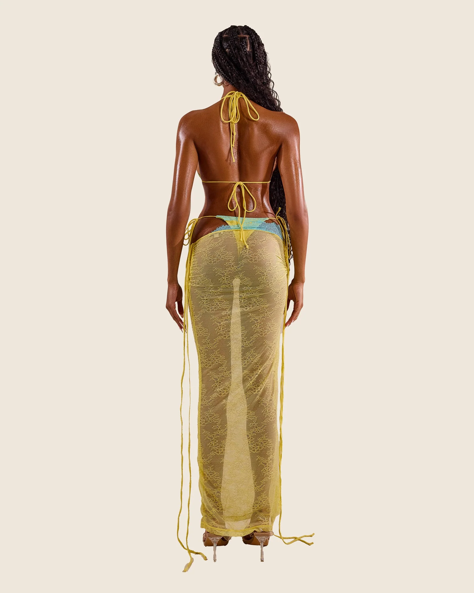 The Ray Maxi Cover Up in Yellow - Image 3