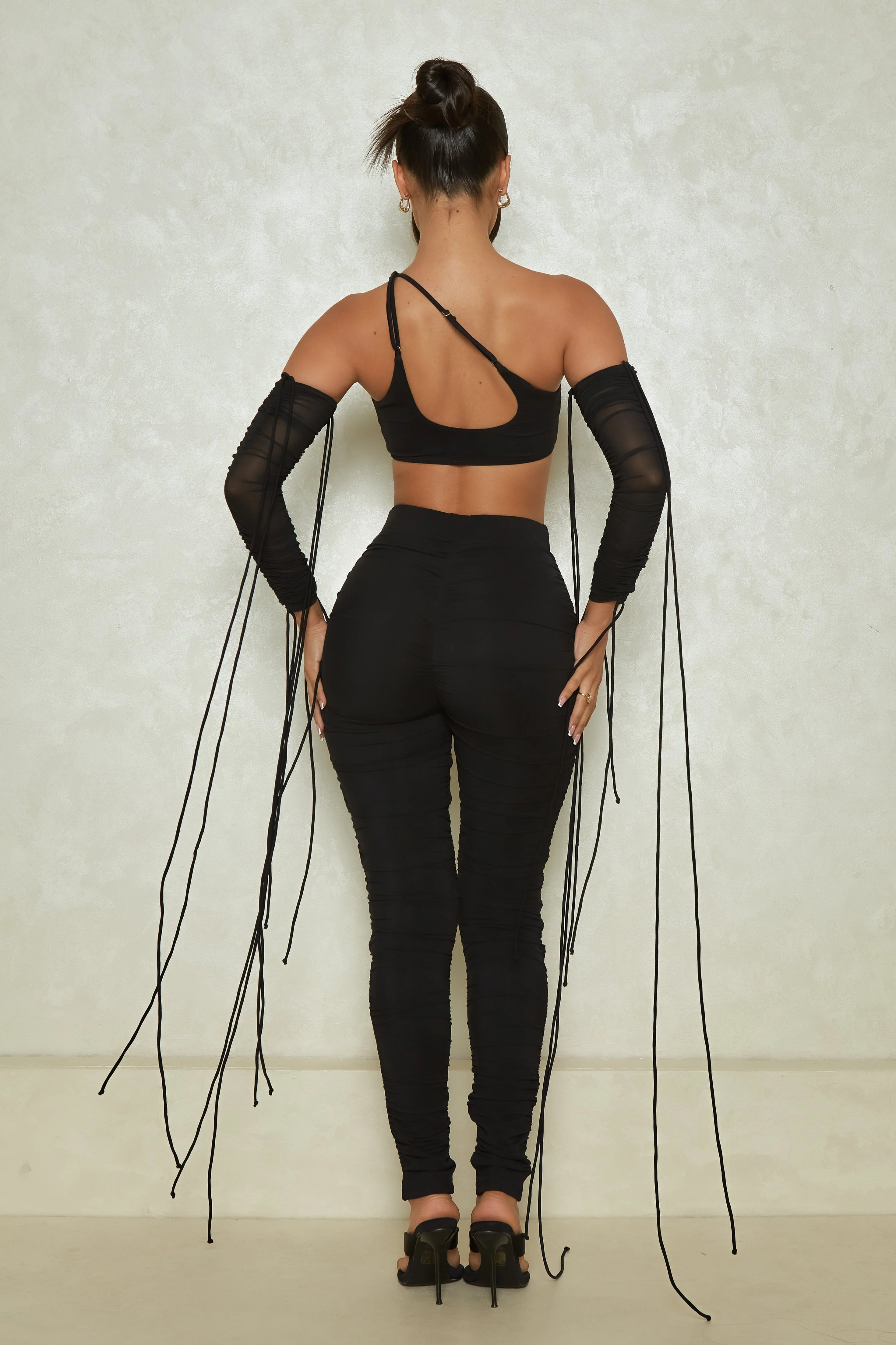The Ruched Three Piece Set in Black - Image 5