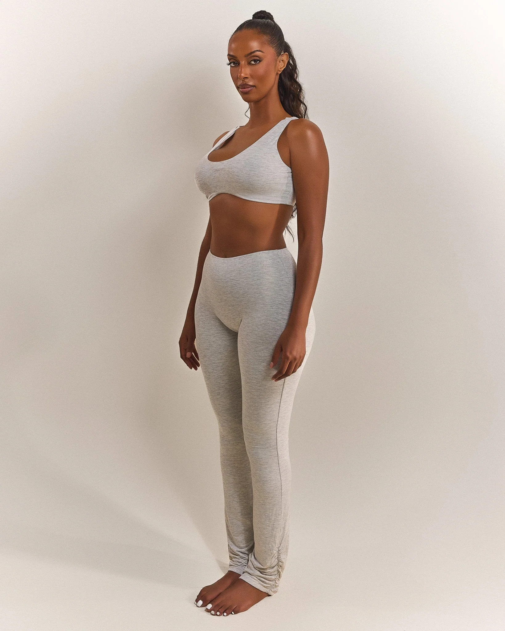 The Scoop Bralet in Grey Marl - Image 4