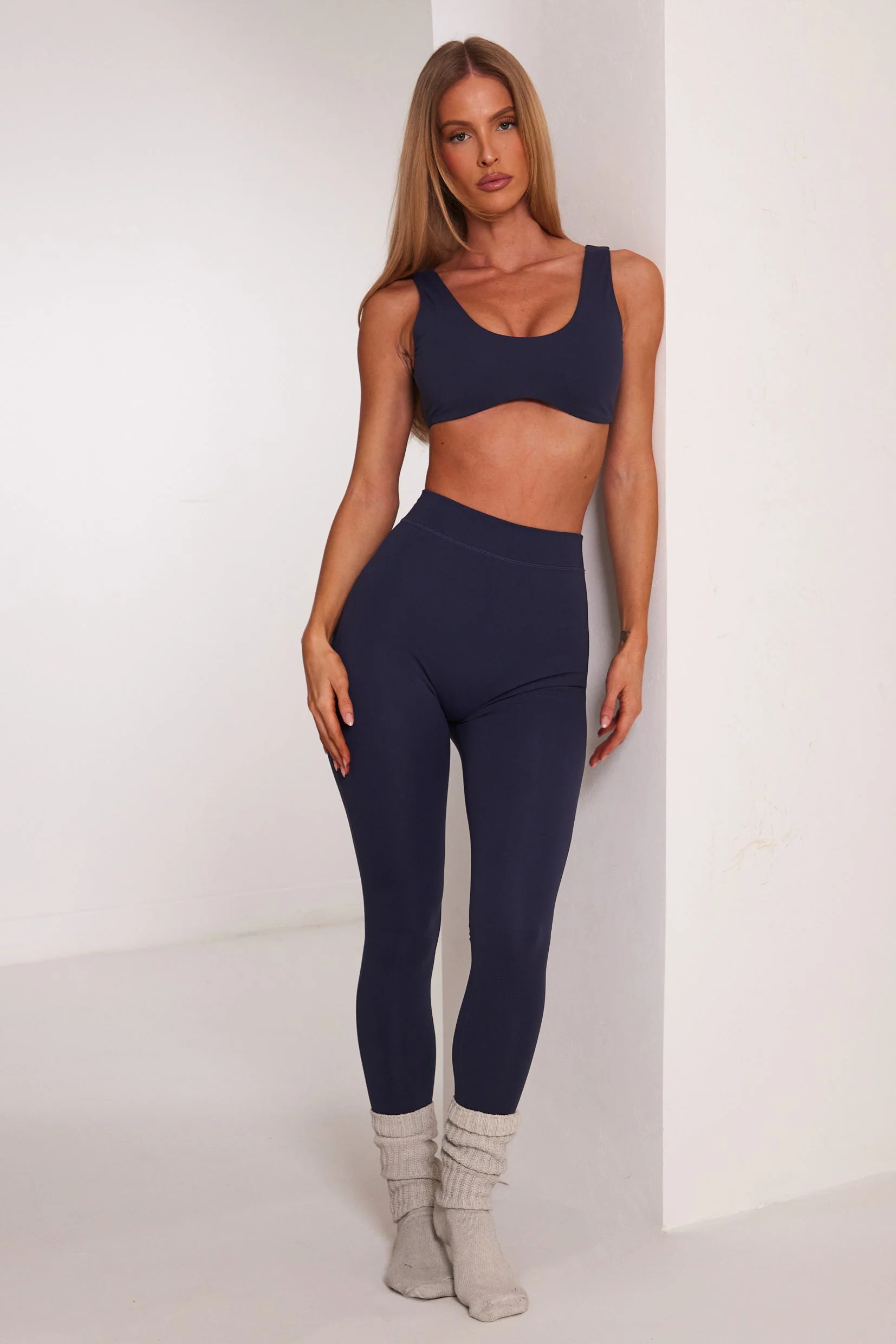 The Scoop Neck Sculpt Bralet in Navy - Image 7