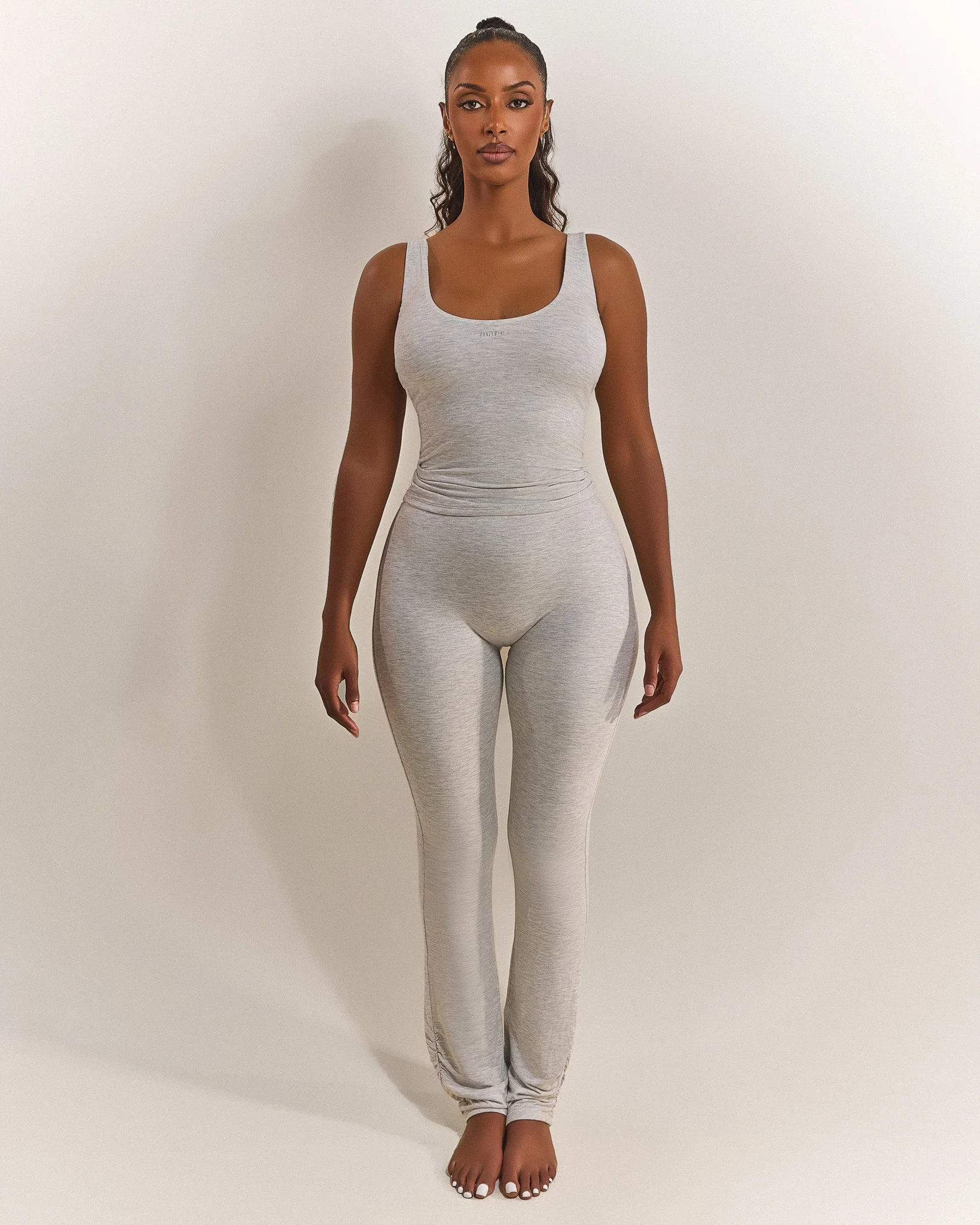 The Scoop Vest in Grey Marl - Image 3
