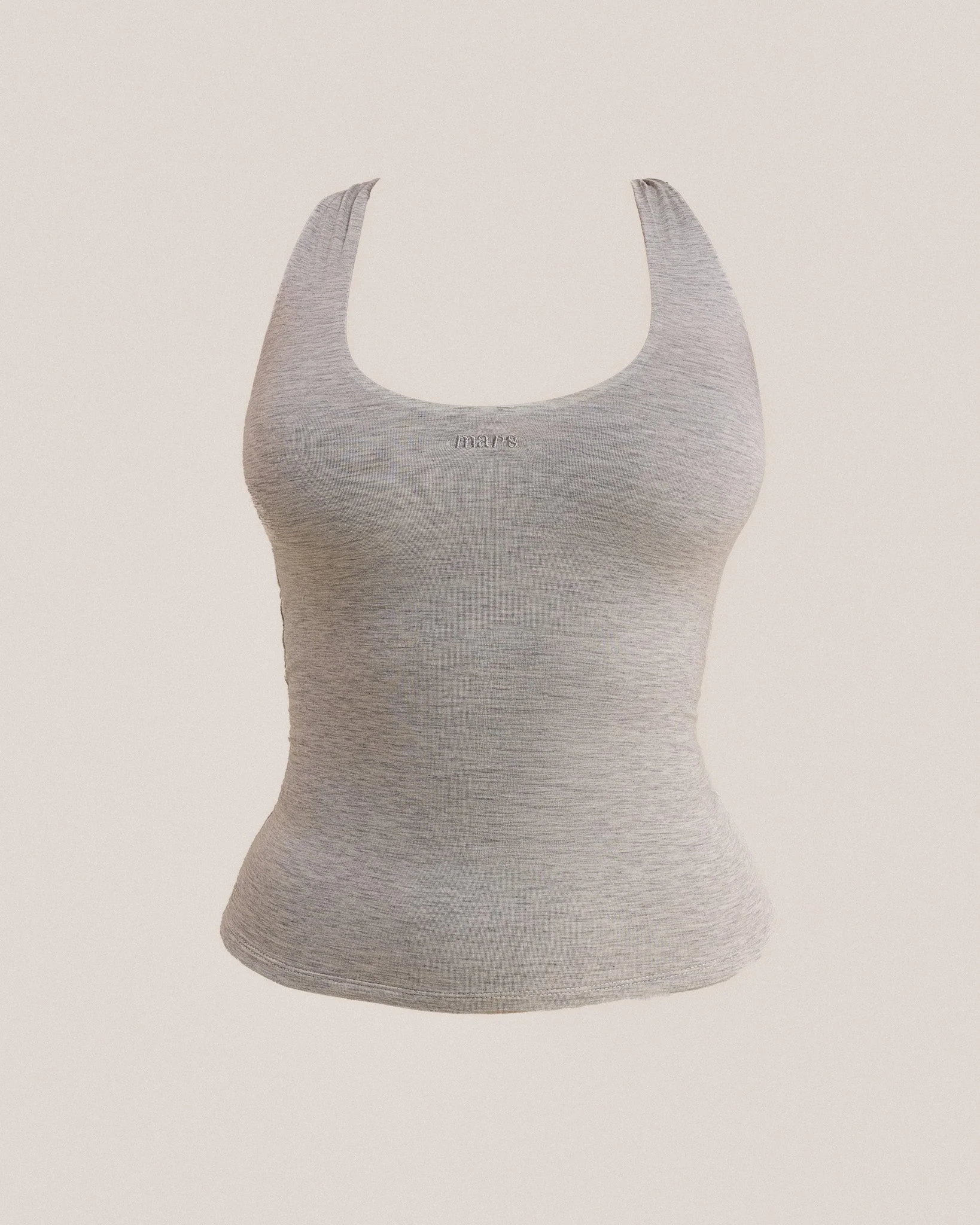 The Scoop Vest in Grey Marl - Image 6