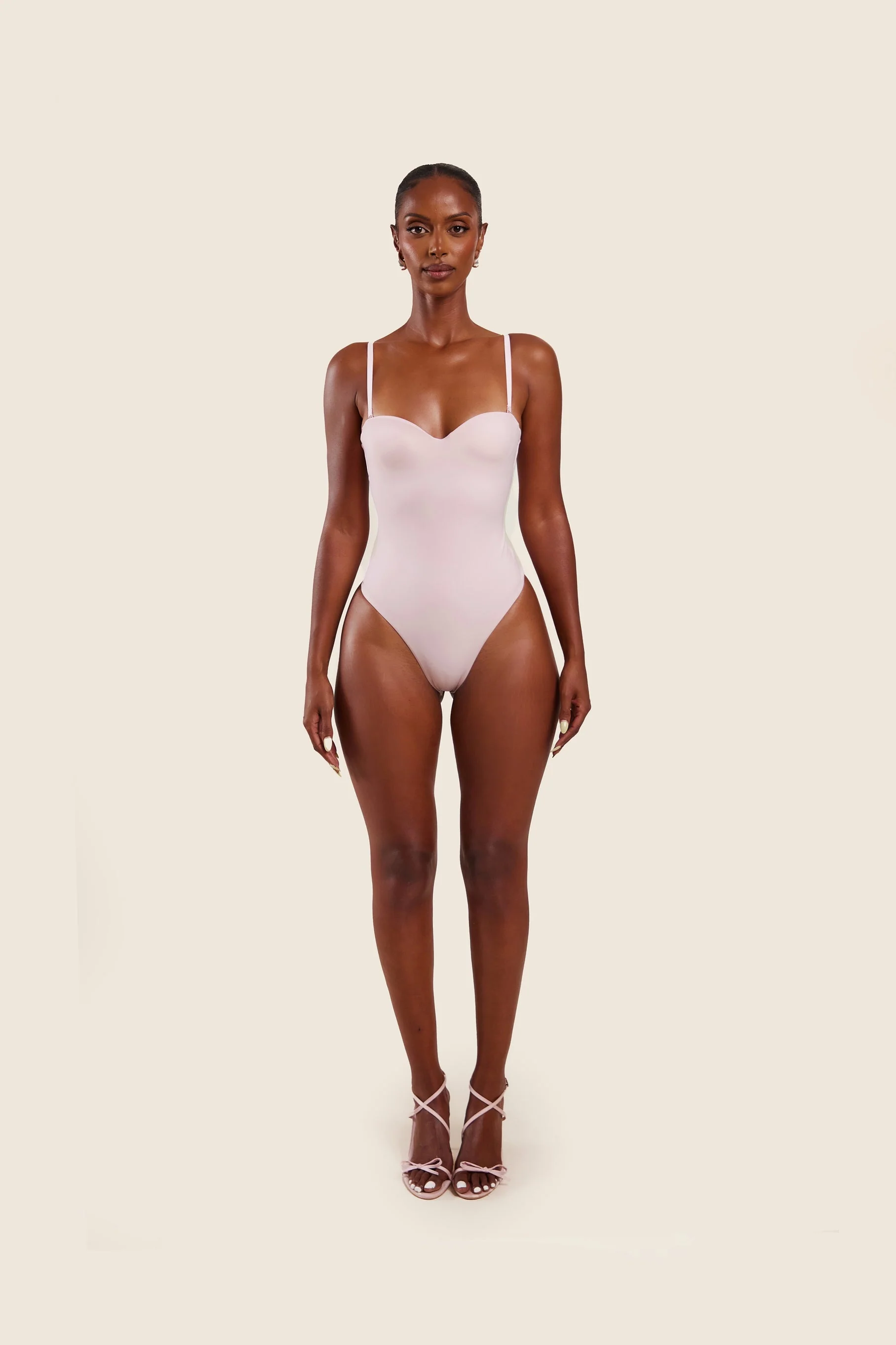 The Sculpt Bodysuit in Baby Pink - Image 9