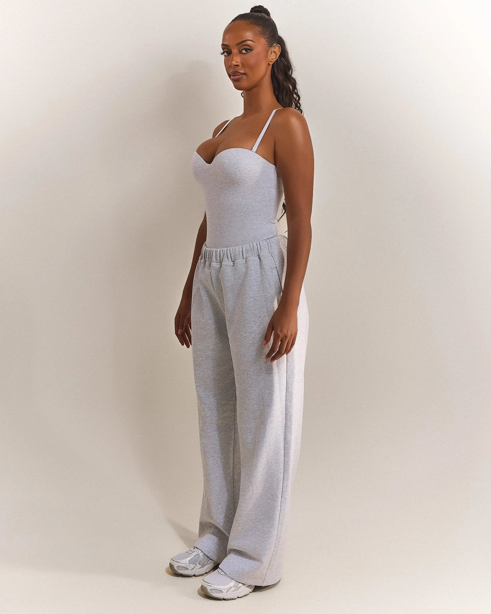 The Sculpt Bodysuit in Grey Marl - Image 4