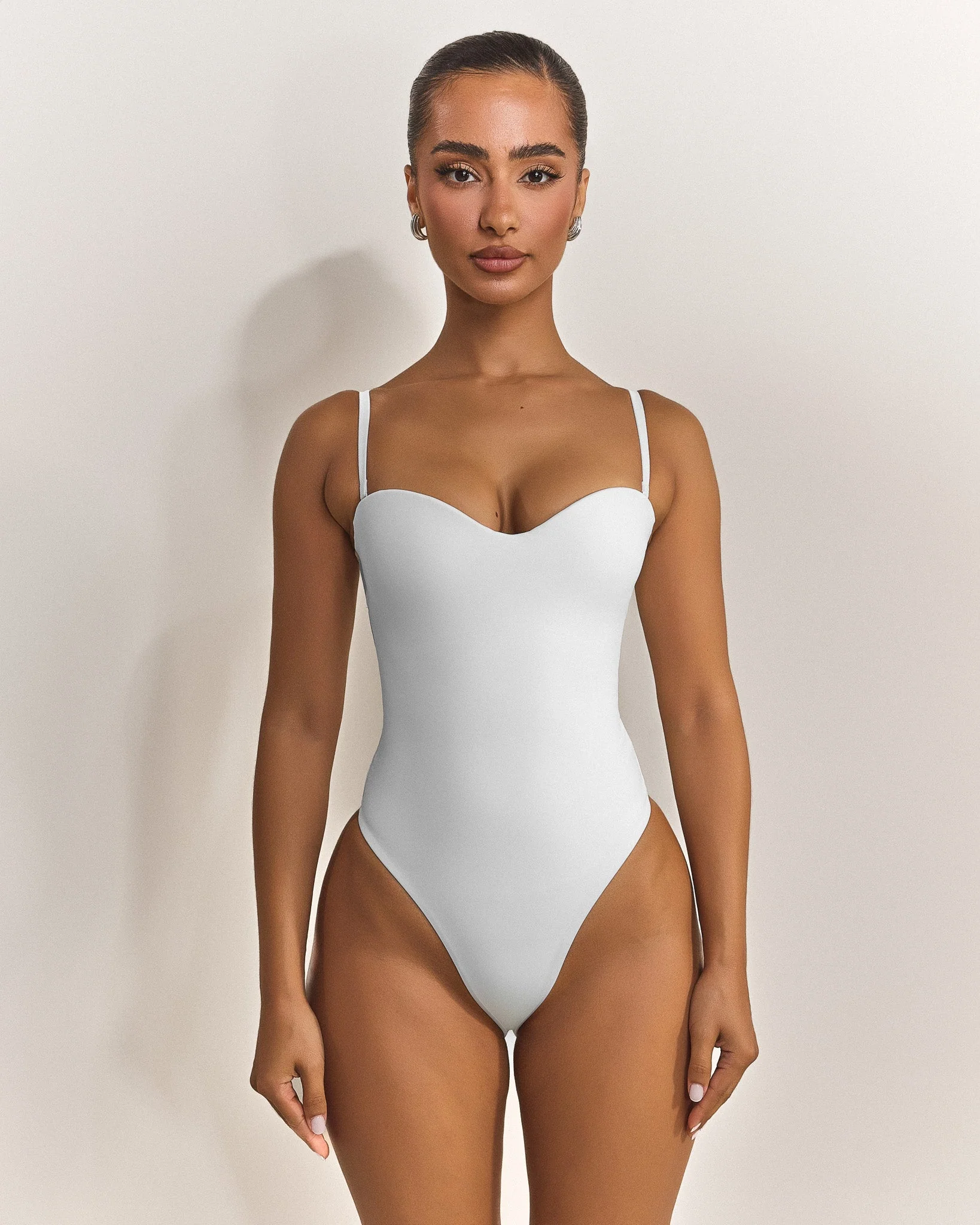 The Sculpt Bodysuit in White - Image 3