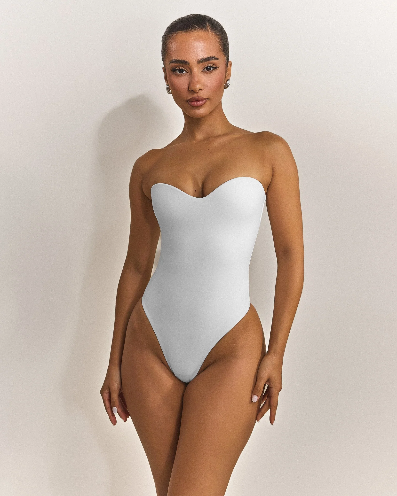 The Sculpt Bodysuit in White - Image 4