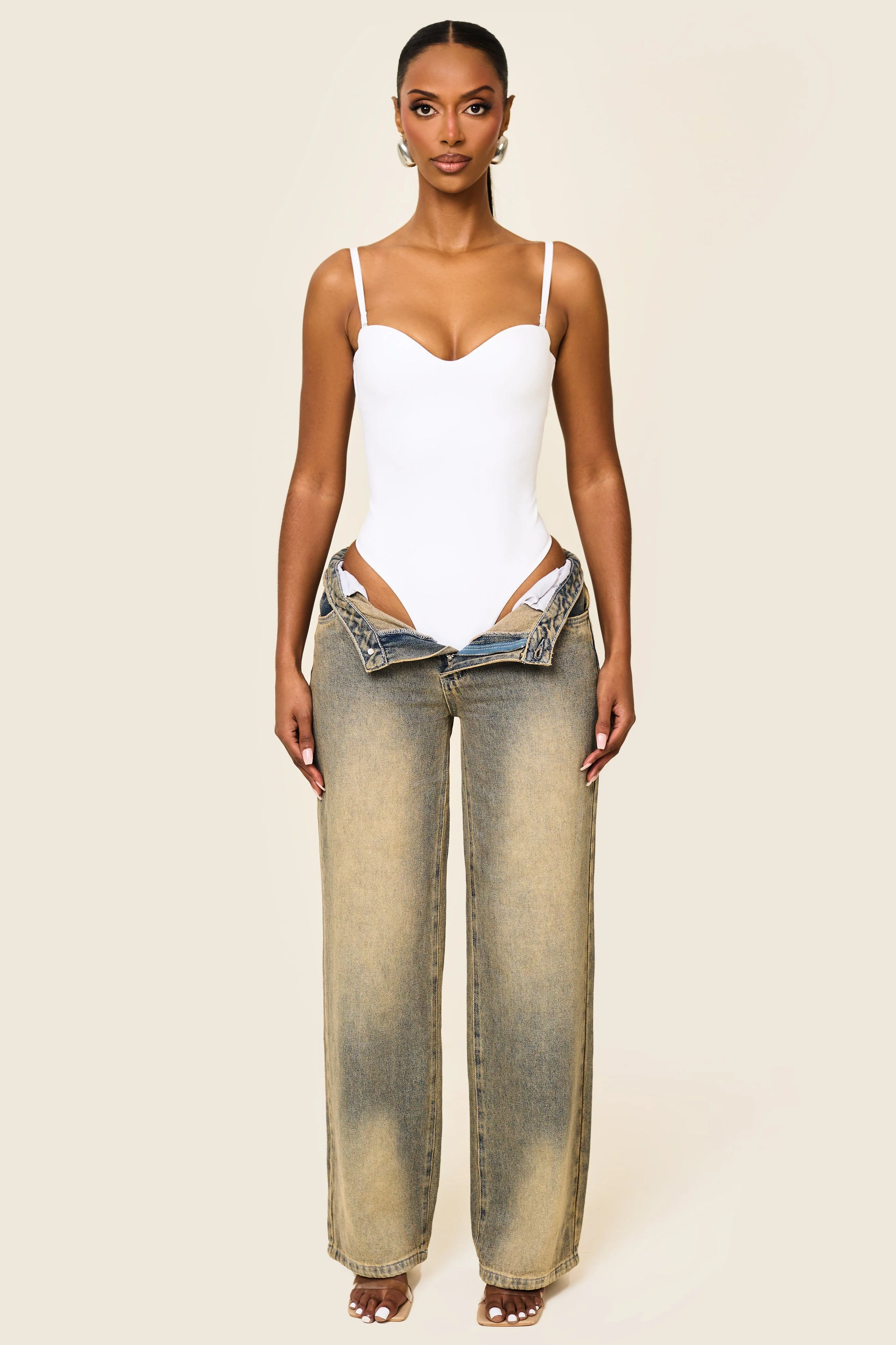 The Sculpt Bodysuit in White - Image 7