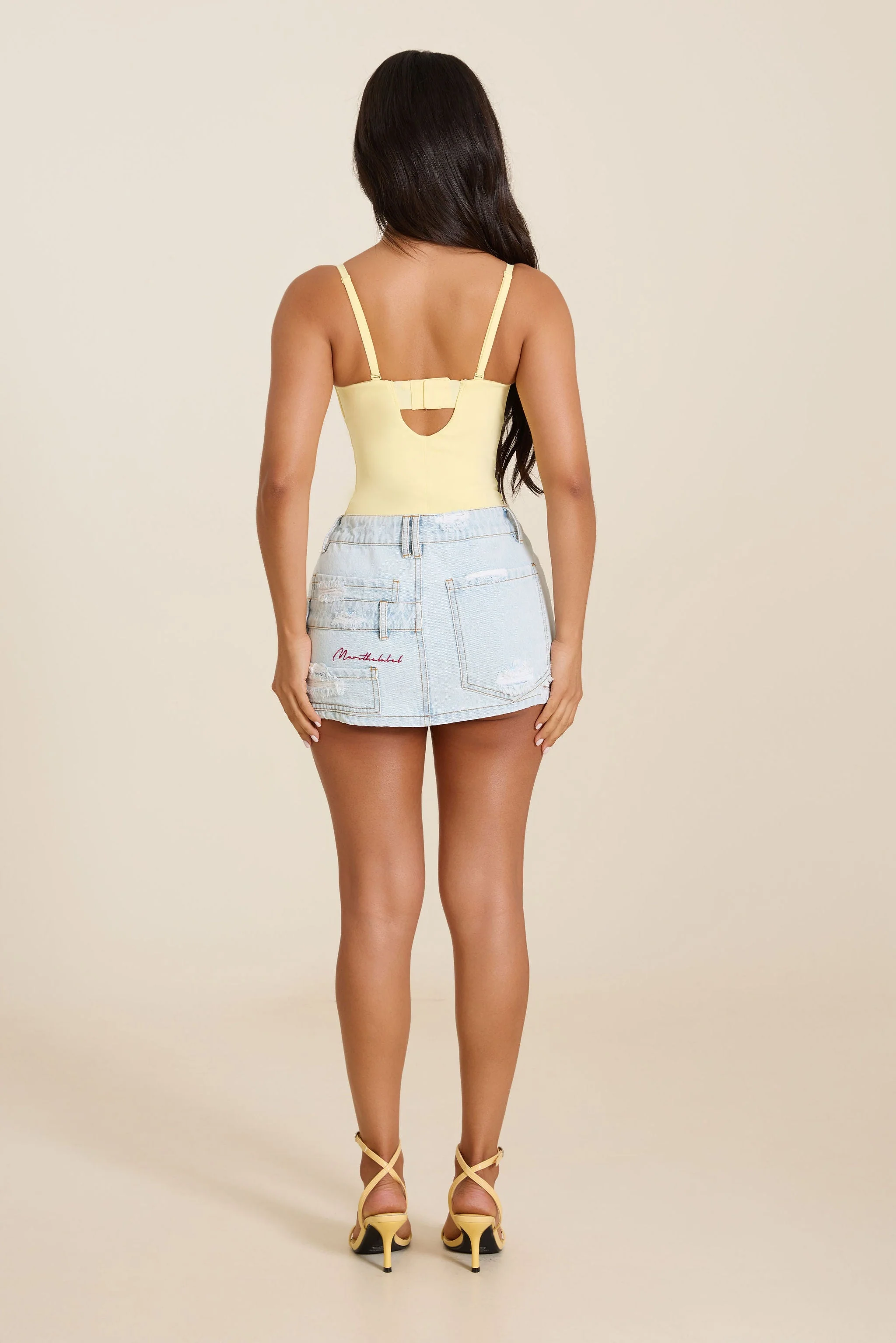 The Sculpt Bodysuit in Yellow - Image 4
