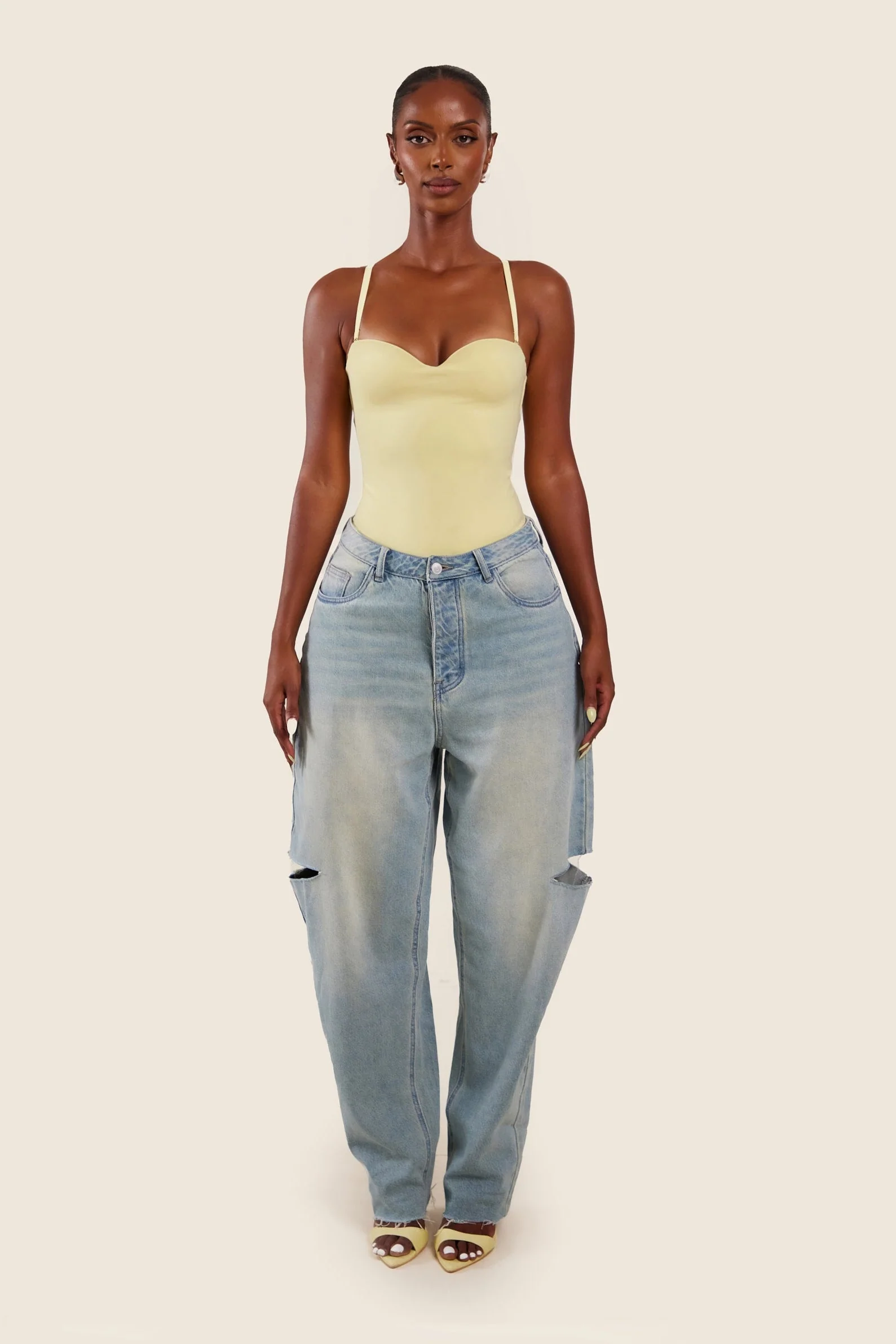The Sculpt Bodysuit in Yellow - Image 6