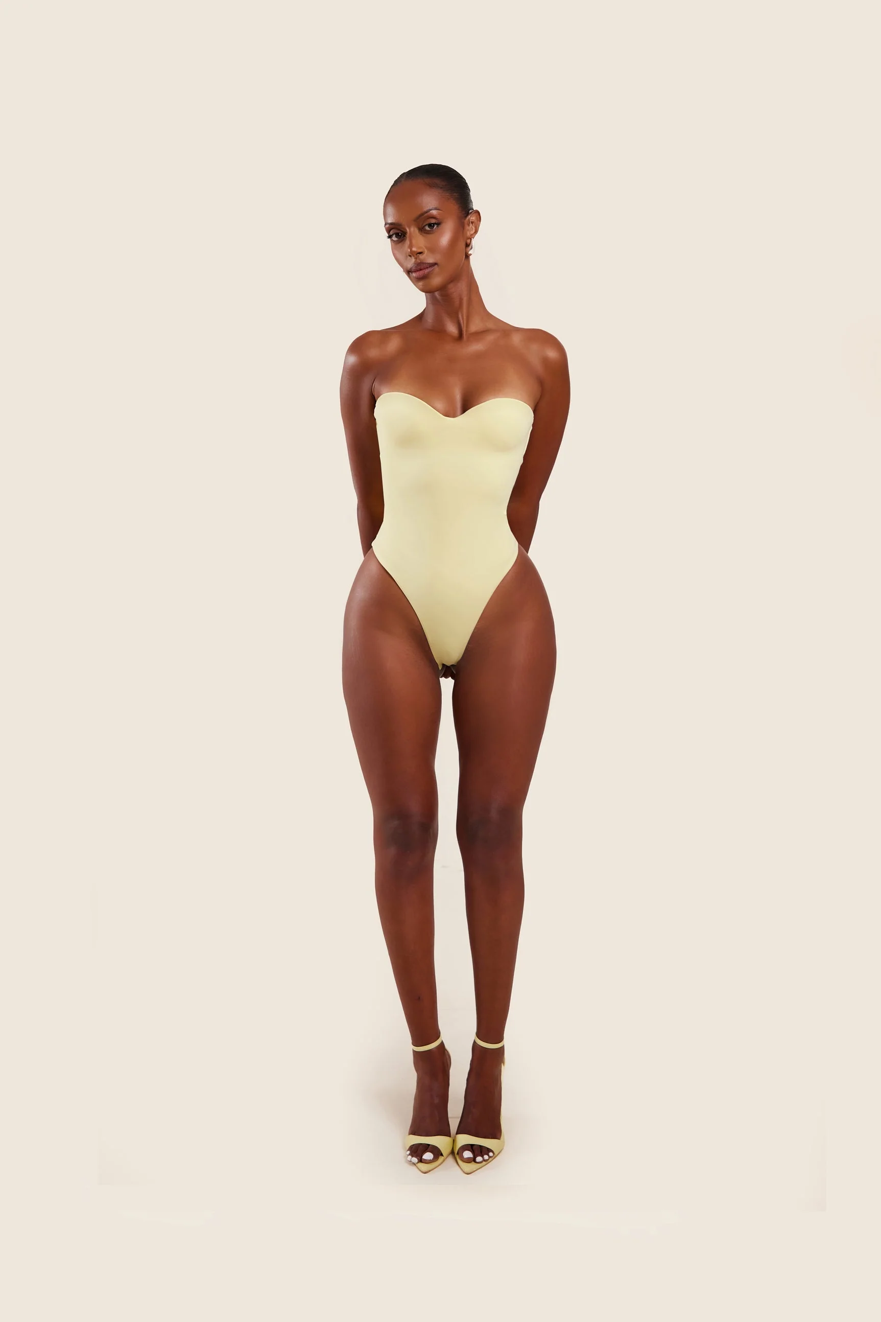 The Sculpt Bodysuit in Yellow - Image 7