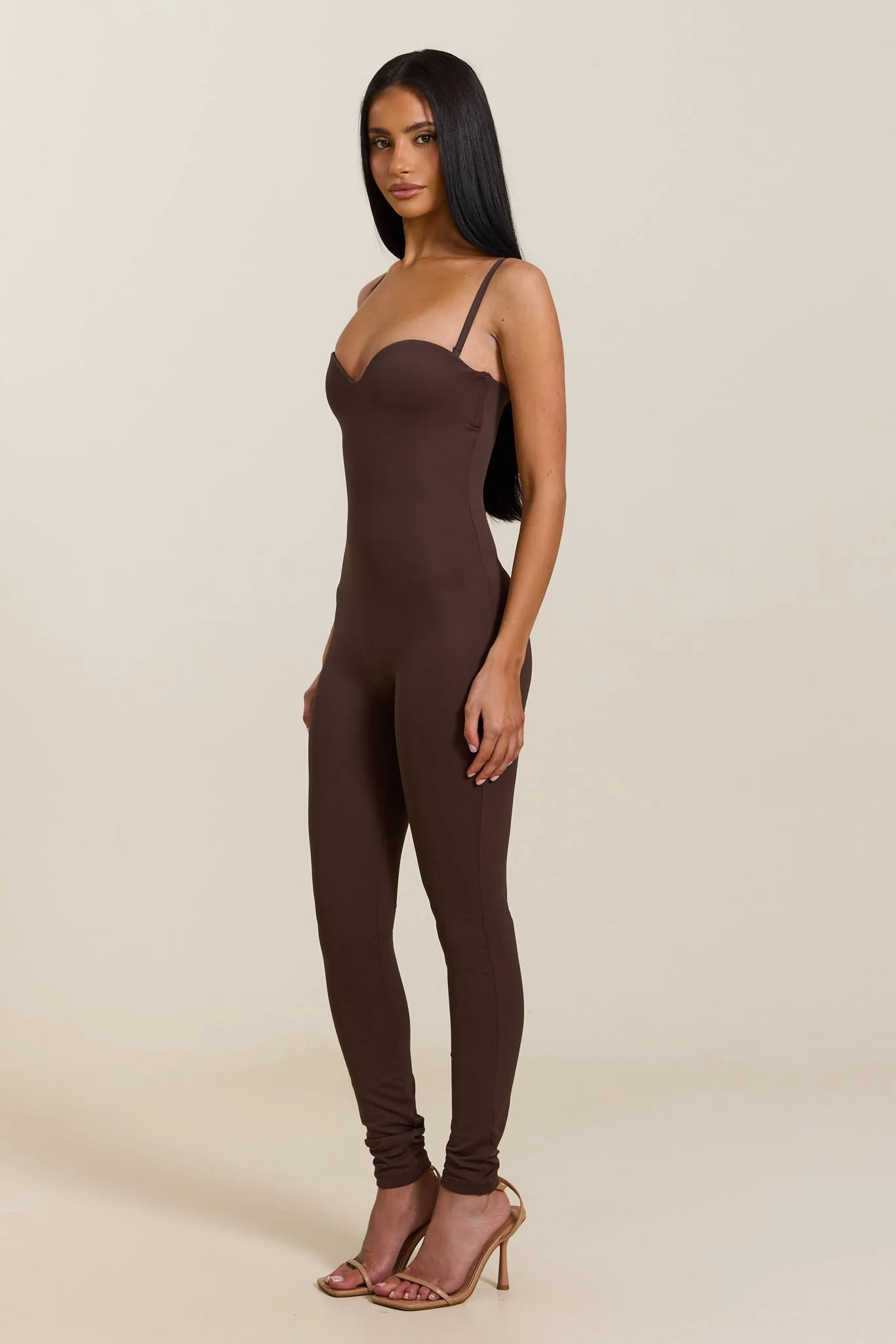 The Sculpt Jumpsuit in Brown - Image 4