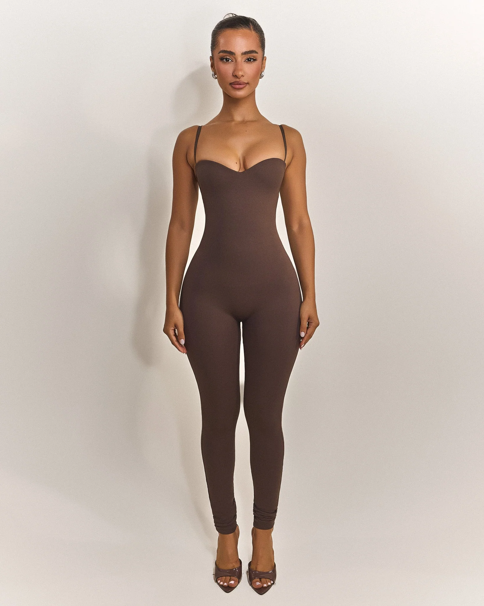 The Sculpt Jumpsuit in Brown - Image 5