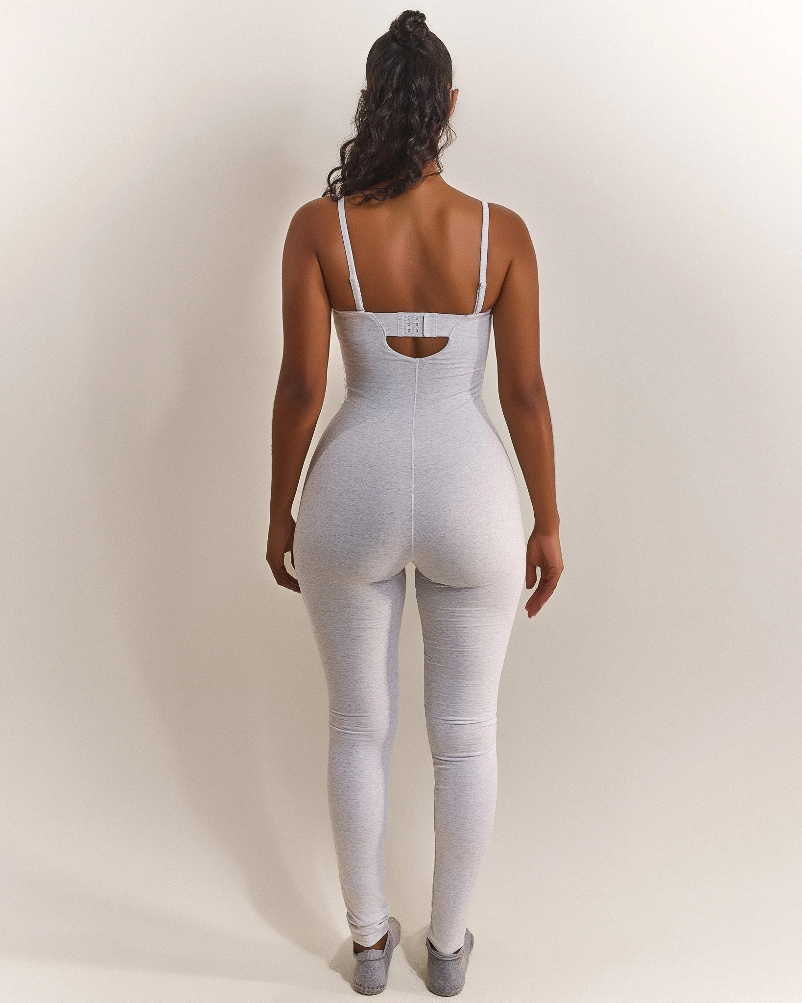 The Sculpt Jumpsuit in Grey Marl - Image 5