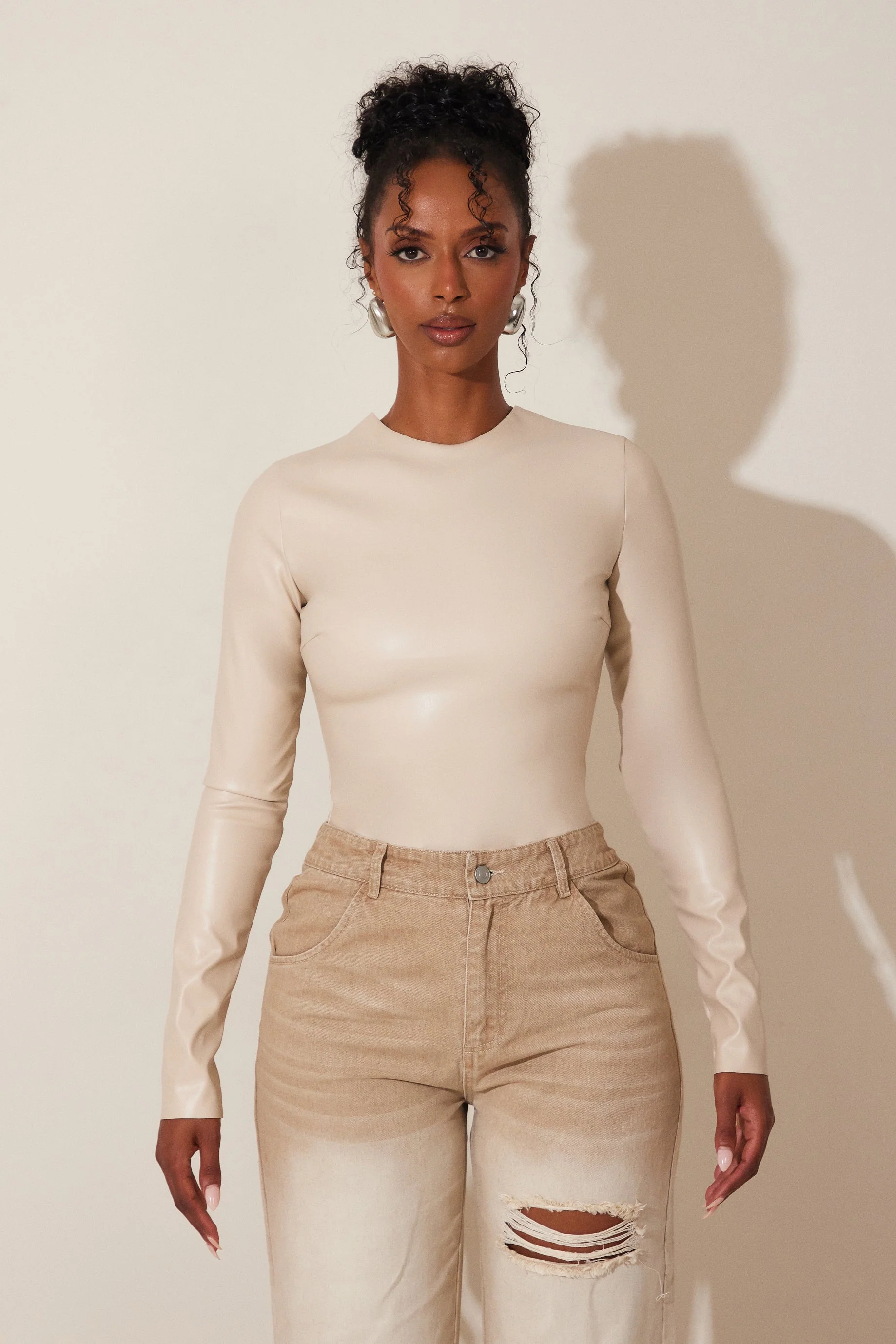 The Rumer Bodysuit in Cream
