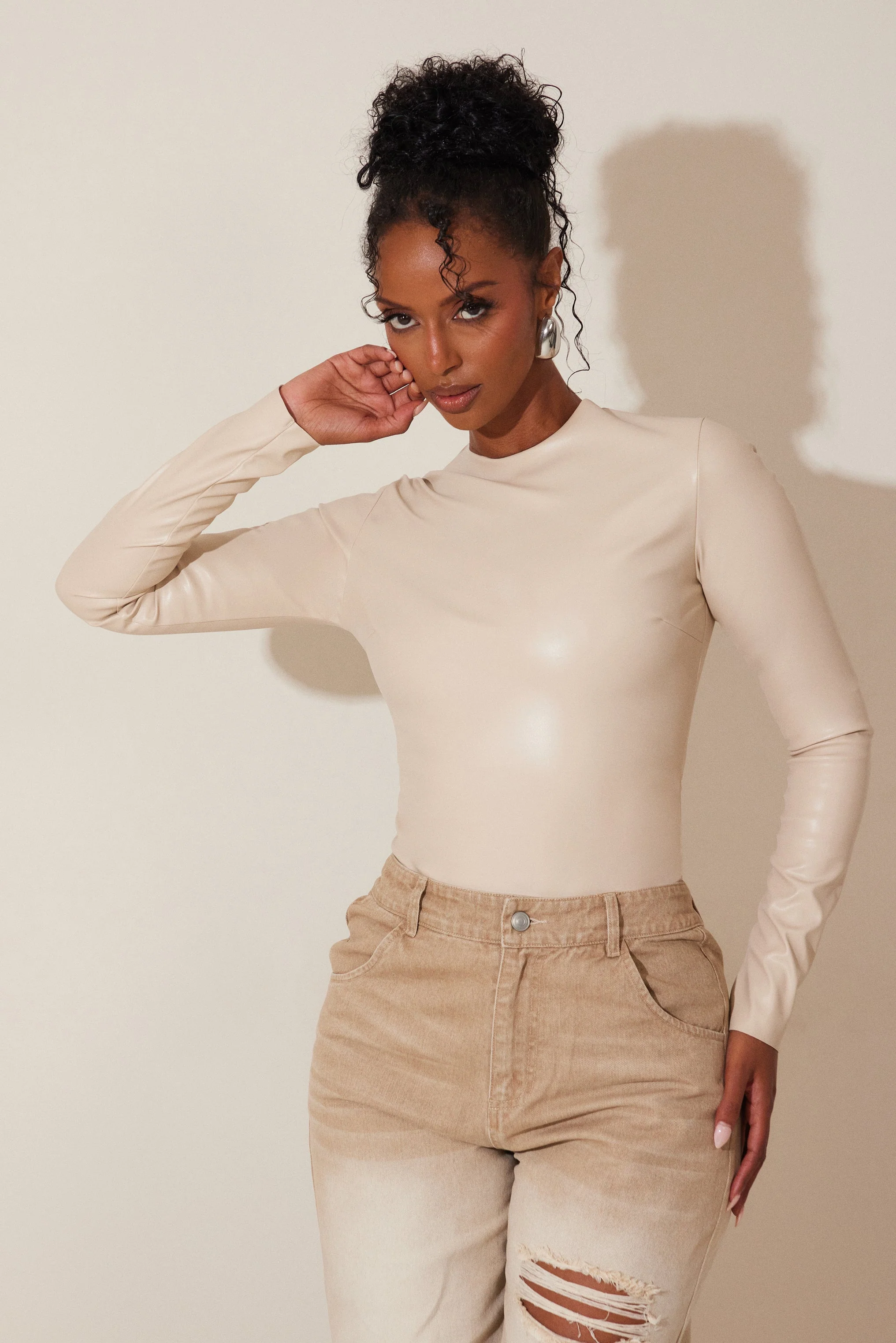 The Rumer Bodysuit in Cream - Image 5