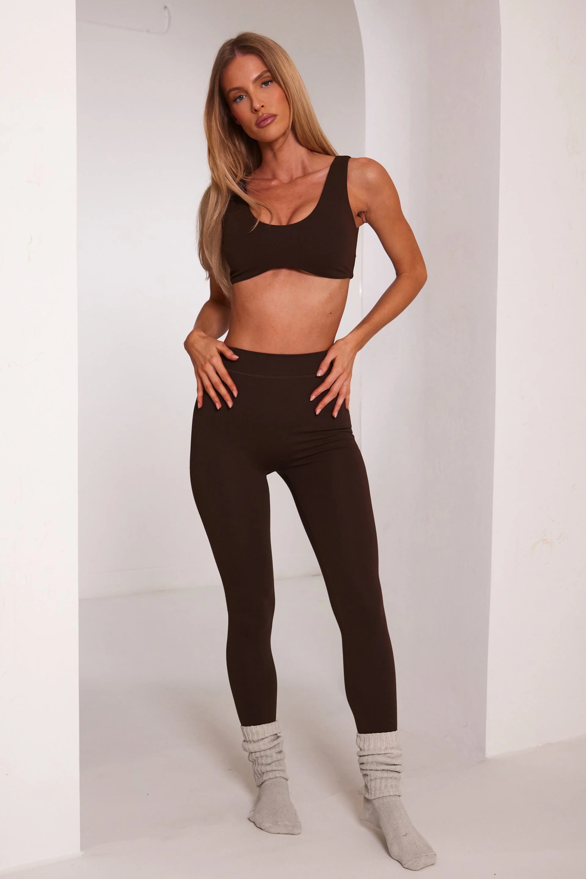 The Sculpt Leggings in Brown - Image 4