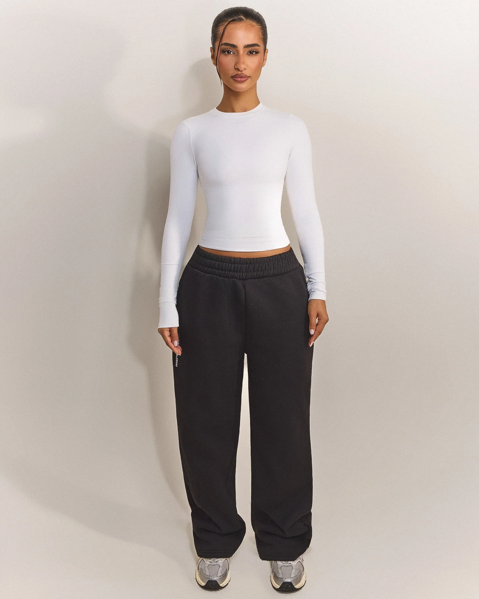 The Sculpt Long Sleeve Top in White - Image 2
