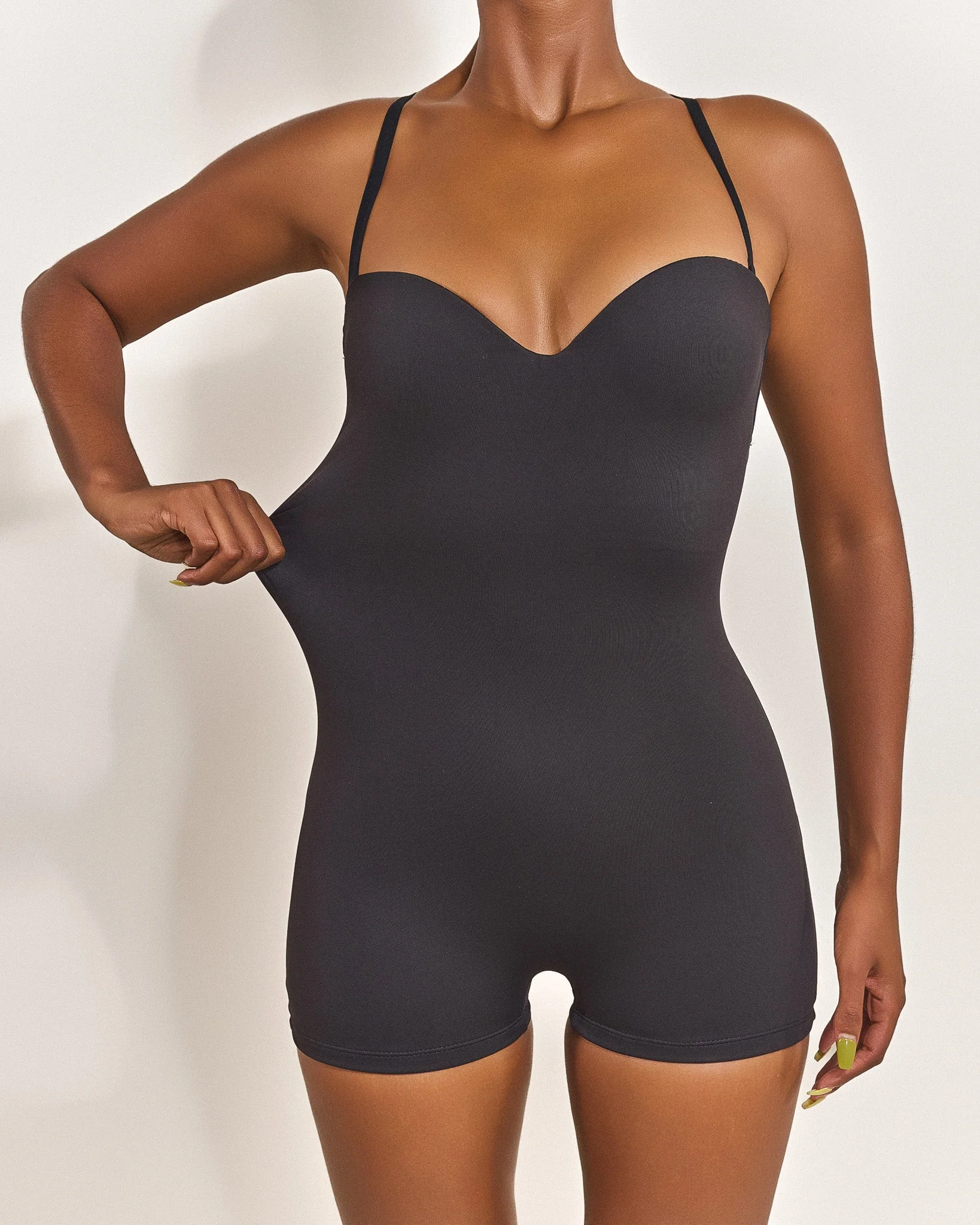 The Sculpt Playsuit in Black - Image 4