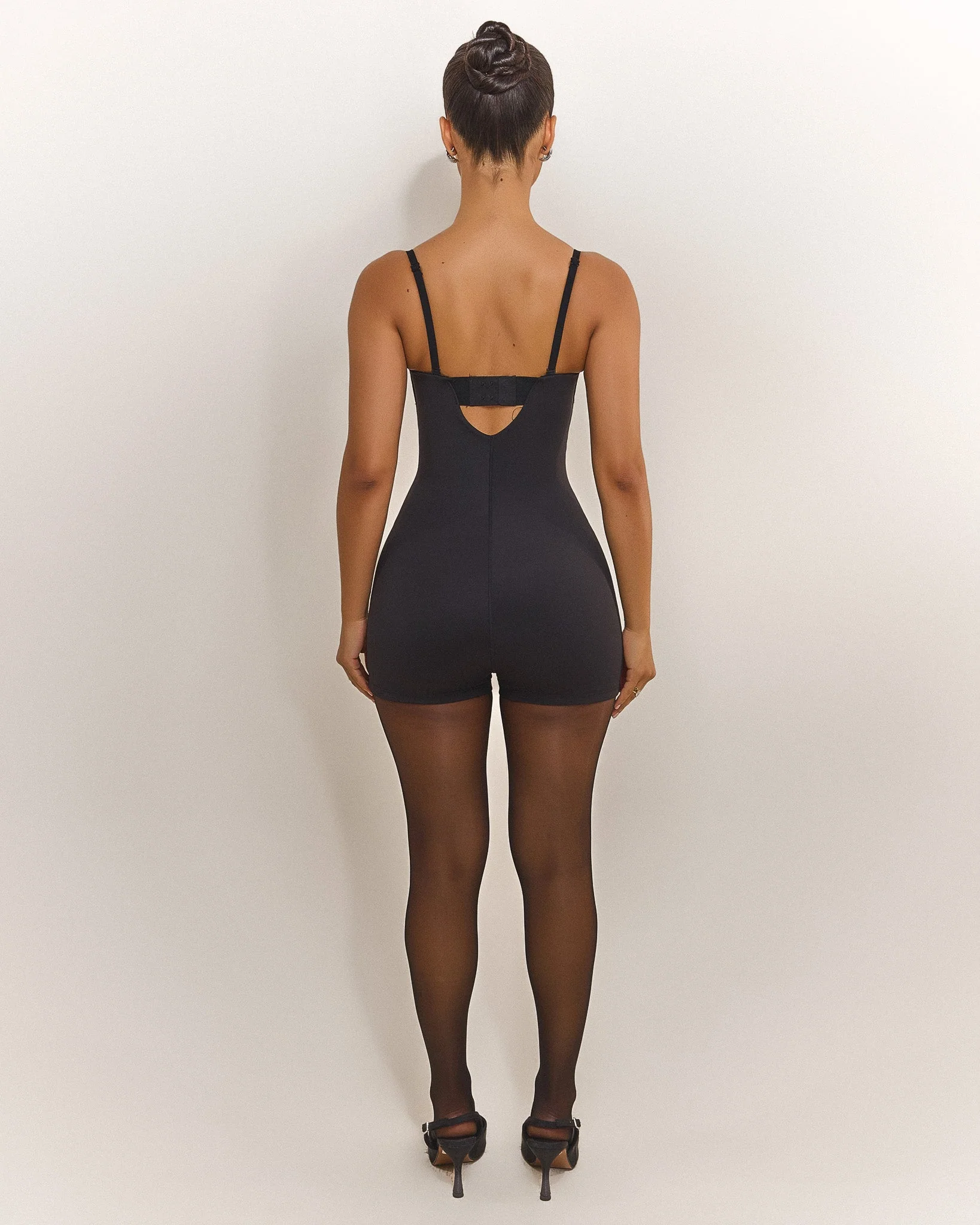 The Sculpt Playsuit in Black - Image 7